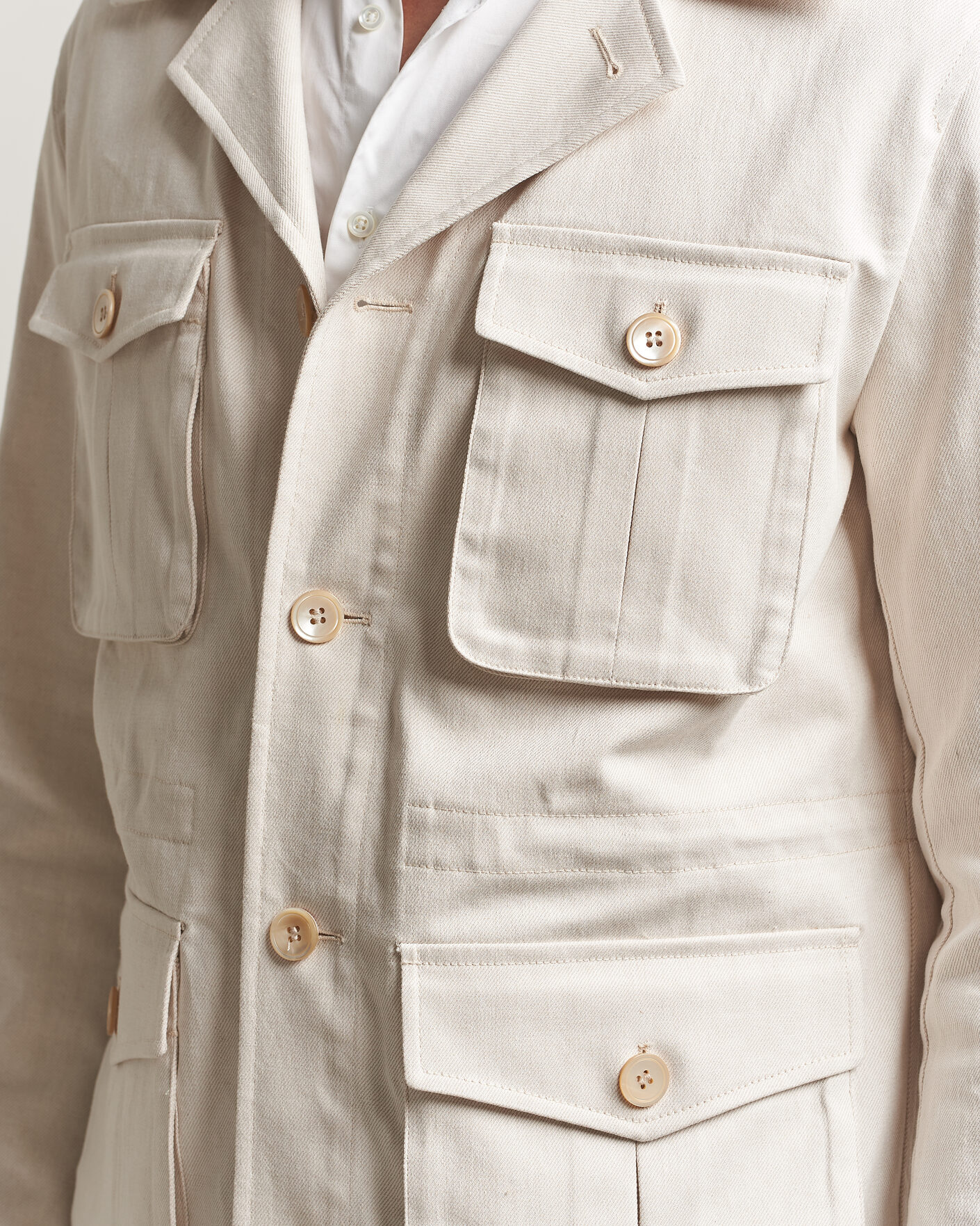 Homme | Manteaux Et Vestes | Oscar Jacobson | Sirolo Shirt Jacket Off White