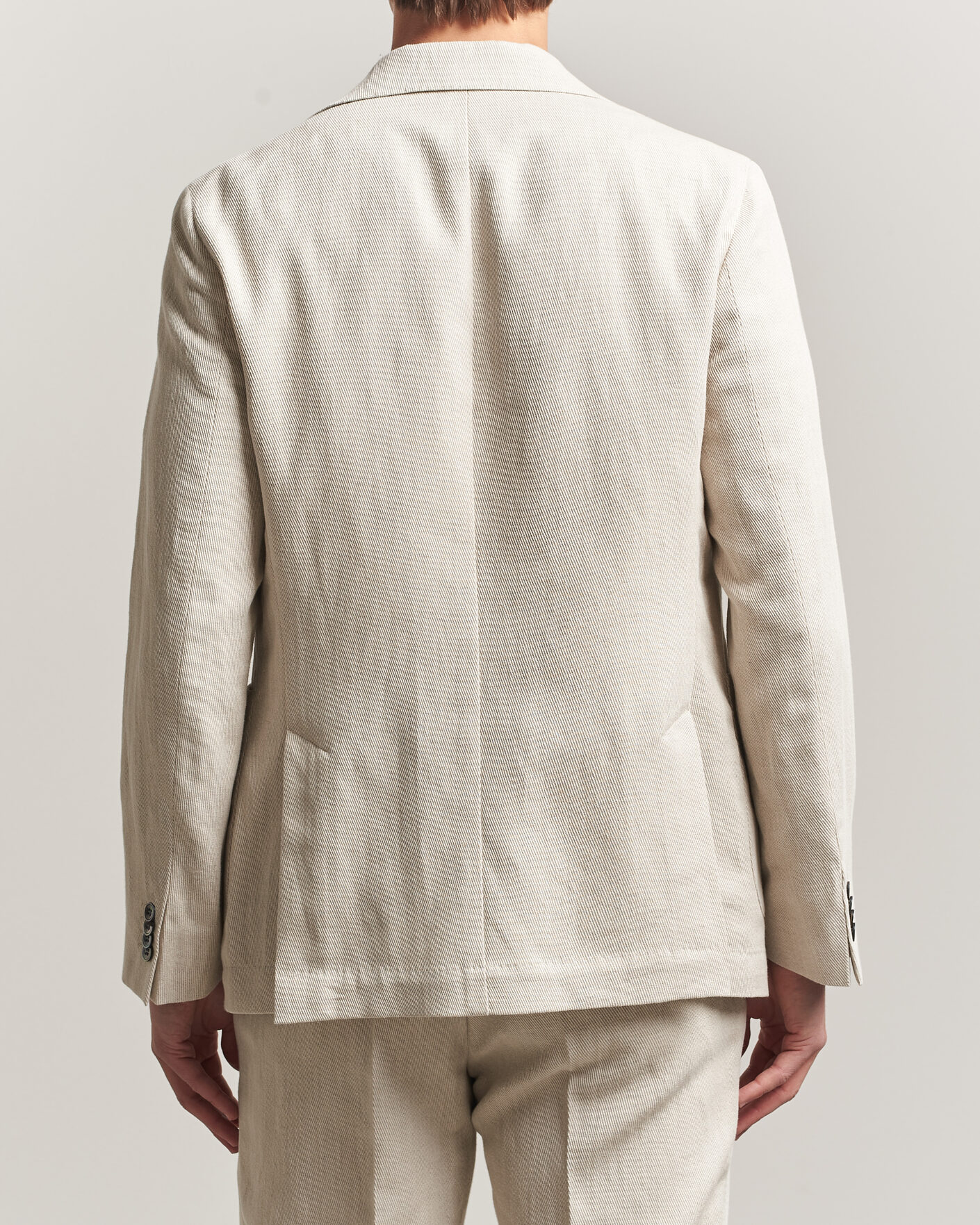 Homme | Blazers | Oscar Jacobson | Ferry Patch Cotton/Linen Blazer Off White
