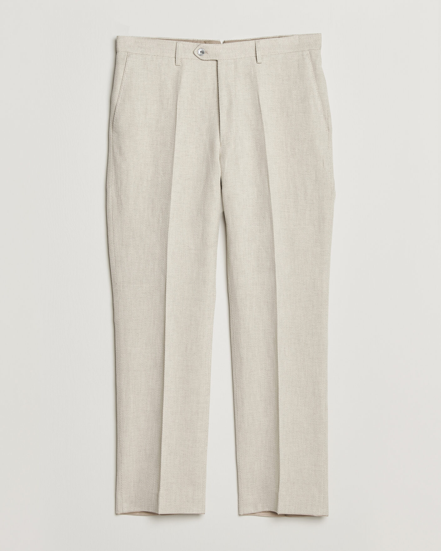 Homme | Pantalons | Oscar Jacobson | Dell Cotton/Linen Trousers Off White