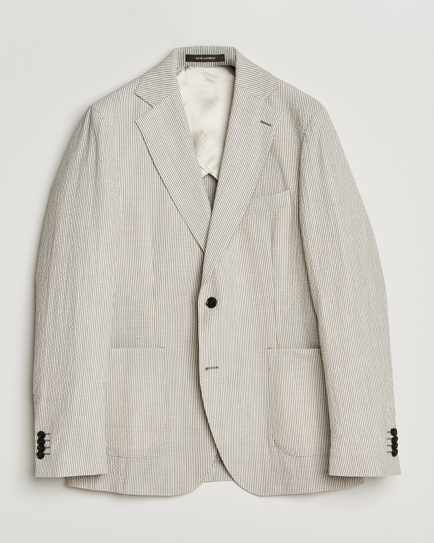 Homme | Blazers | Oscar Jacobson | Ferry Patch Soft Blazer Brindle Beige