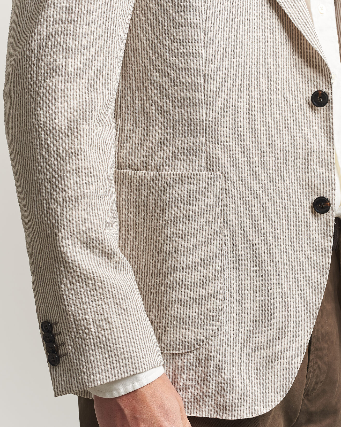 Homme | Blazers | Oscar Jacobson | Ferry Patch Soft Blazer Brindle Beige
