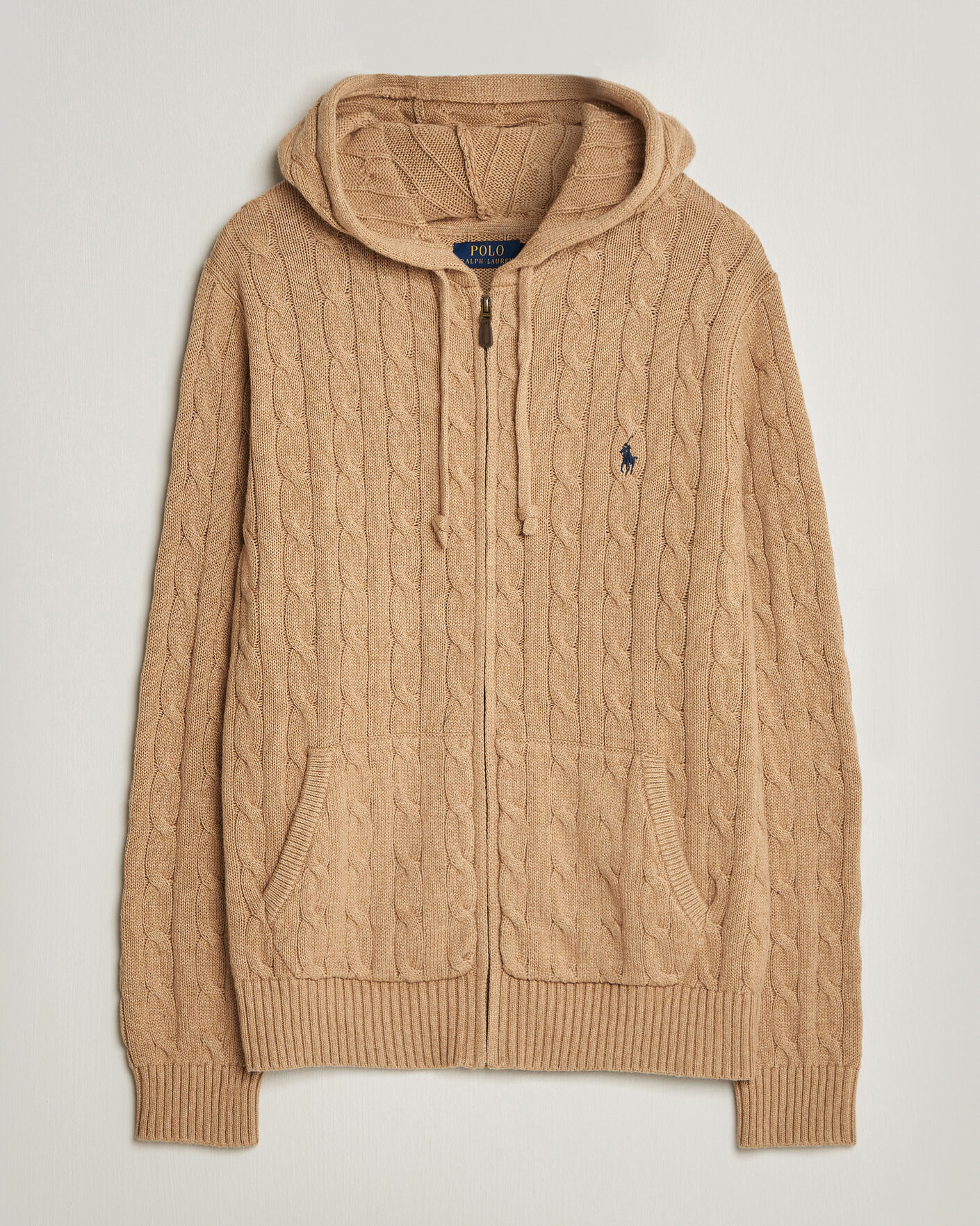 Homme | Pulls Et Tricots | Polo Ralph Lauren | Knitted Full Zip Sweater Camel Melange