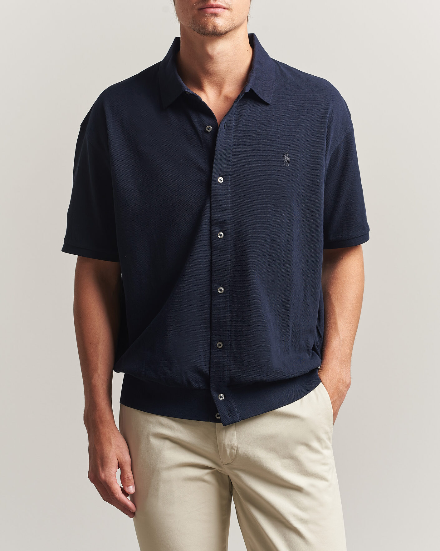 Homme | Polos | Polo Ralph Lauren | Buttoned Polo Aviator Navy