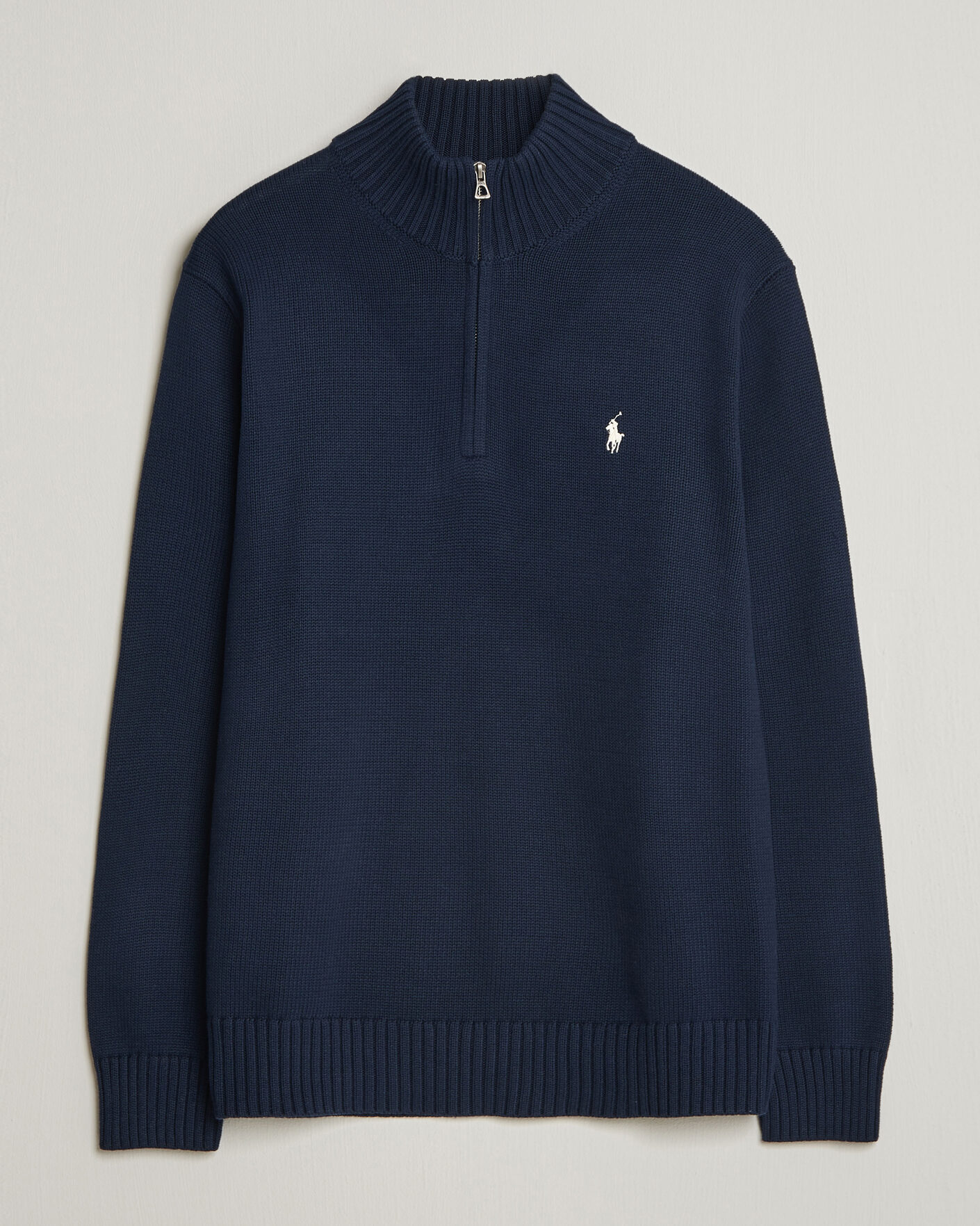 Homme | Pulls Et Tricots | Polo Ralph Lauren | Cotton Crew Neck Half-Zip Hunter Navy