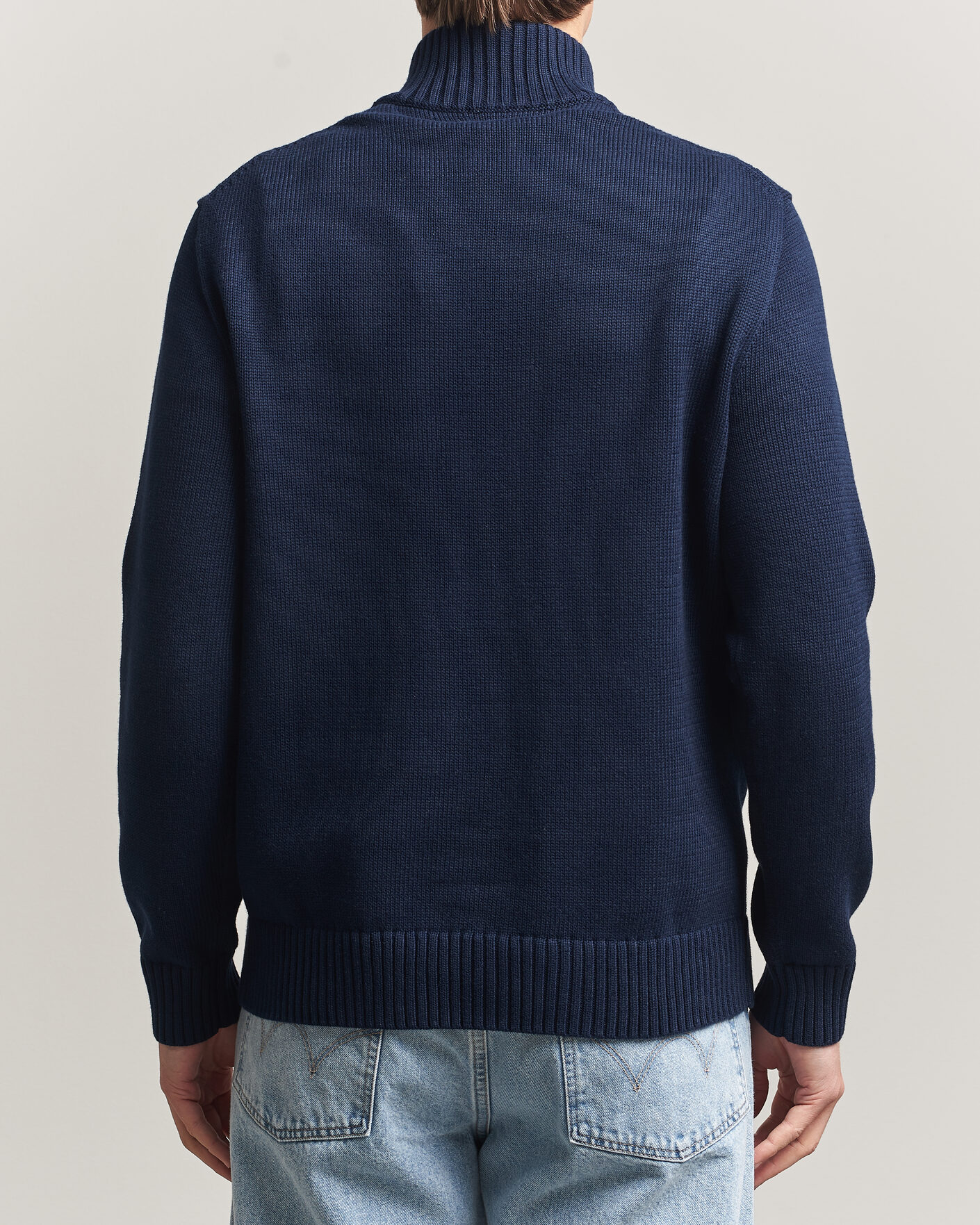 Homme | Pulls Et Tricots | Polo Ralph Lauren | Cotton Crew Neck Half-Zip Hunter Navy