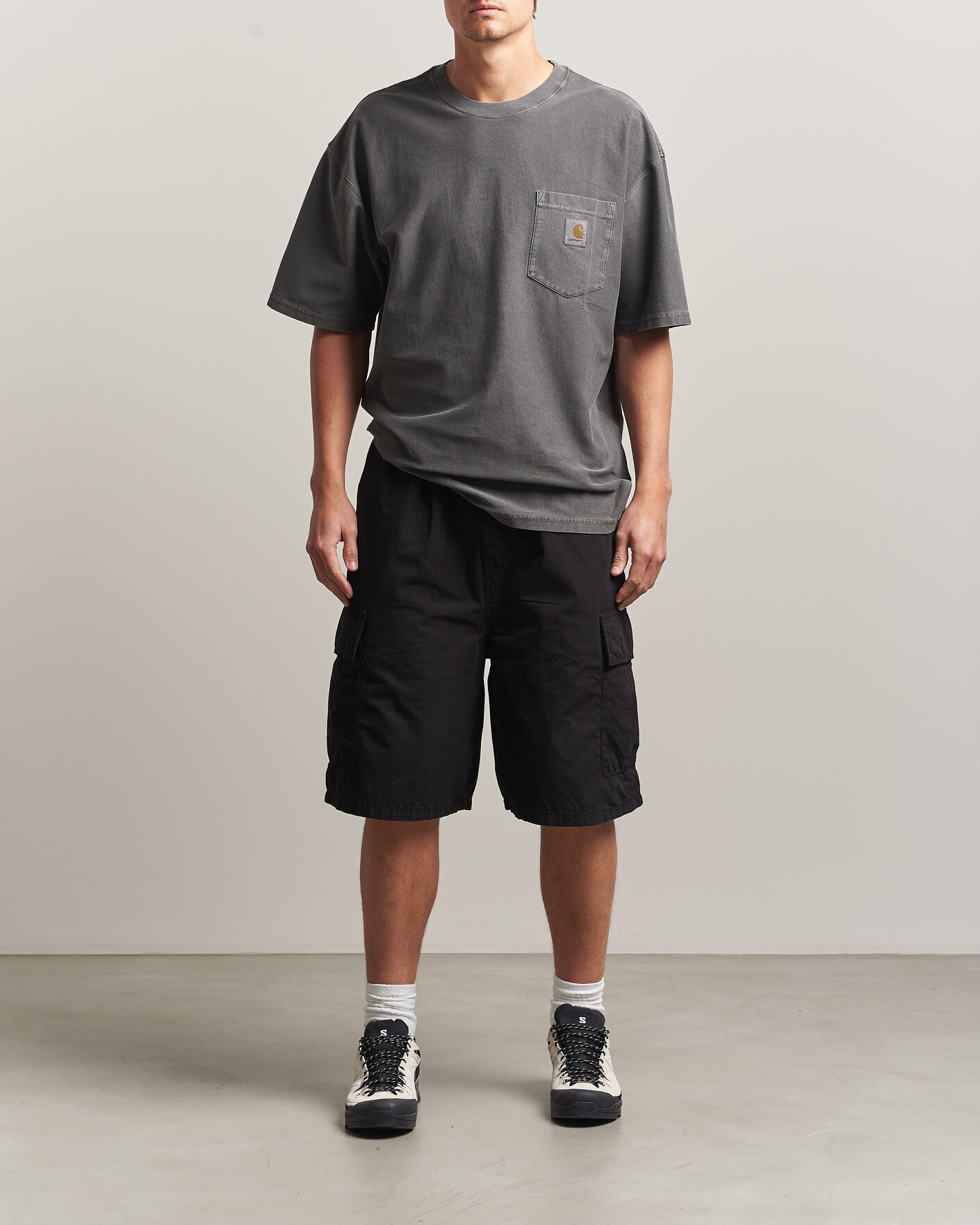 Homme | Shorts | Carhartt WIP | Mandler Cargo Cotton Poplin Shorts Black