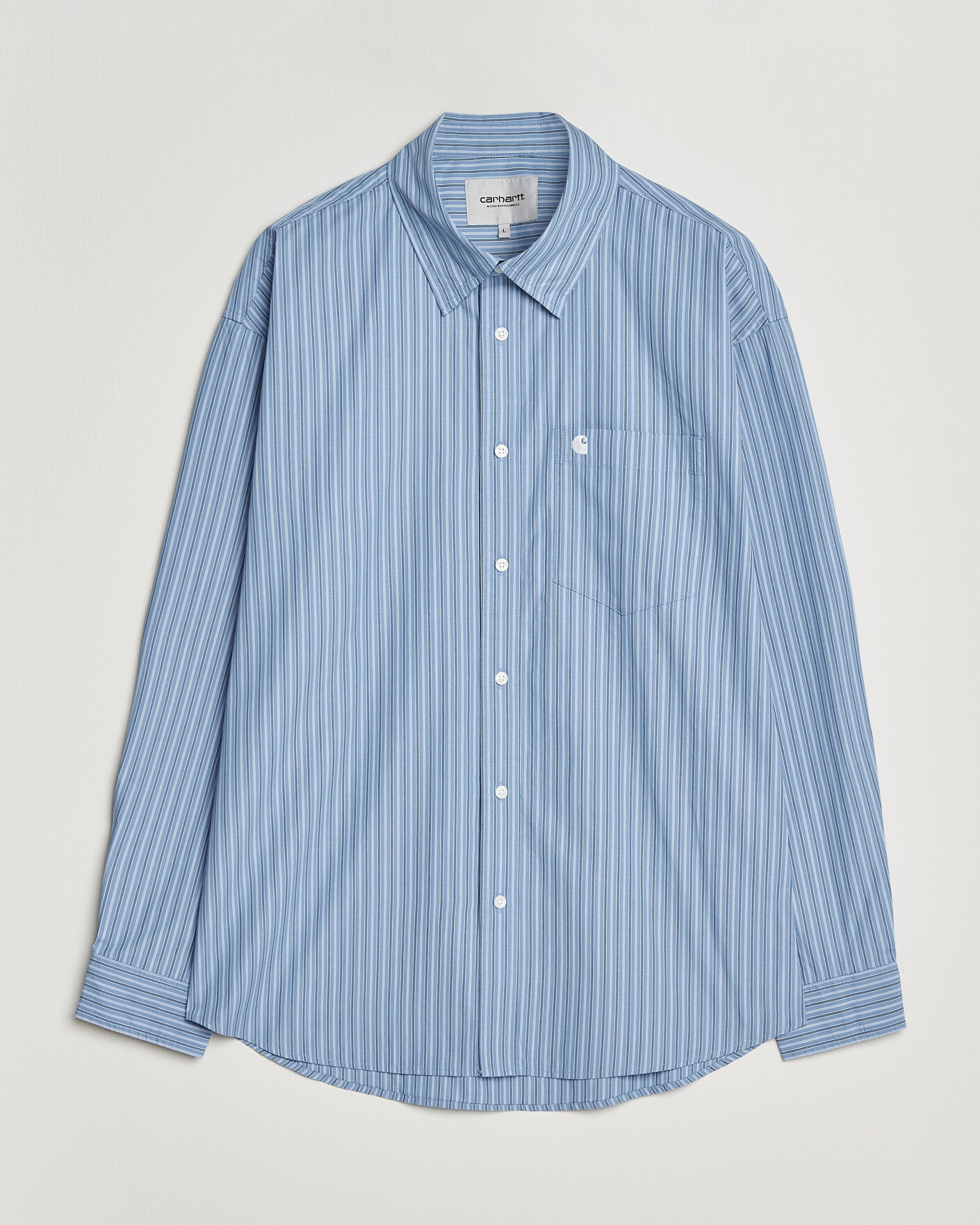 Homme | Chemises | Carhartt WIP | Keen Striped Cotton Poplin Shirt Curacao
