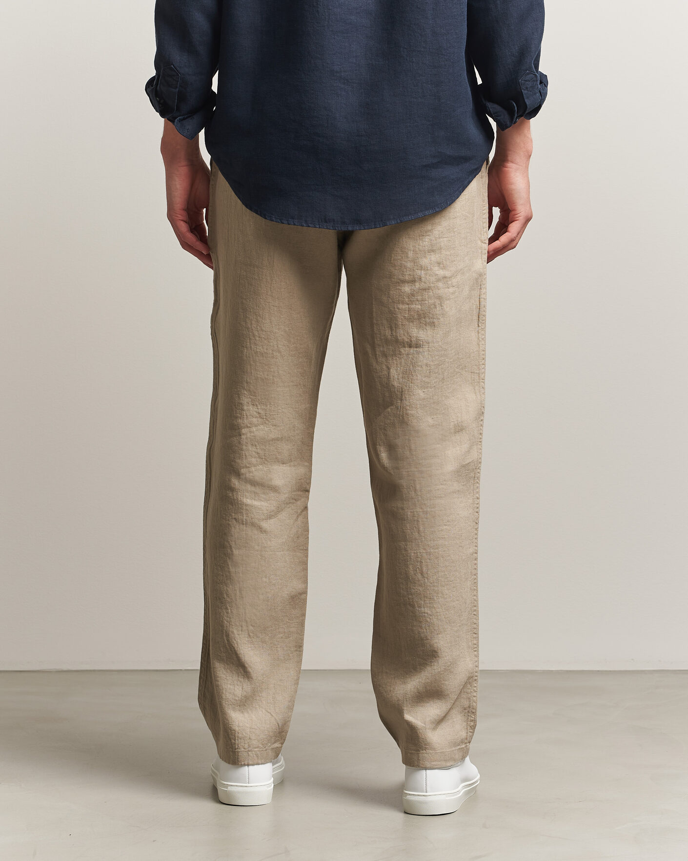 Homme | Pantalons | Samsøe Samsøe | Jabari Linen Drawstring Trousers Aluminum