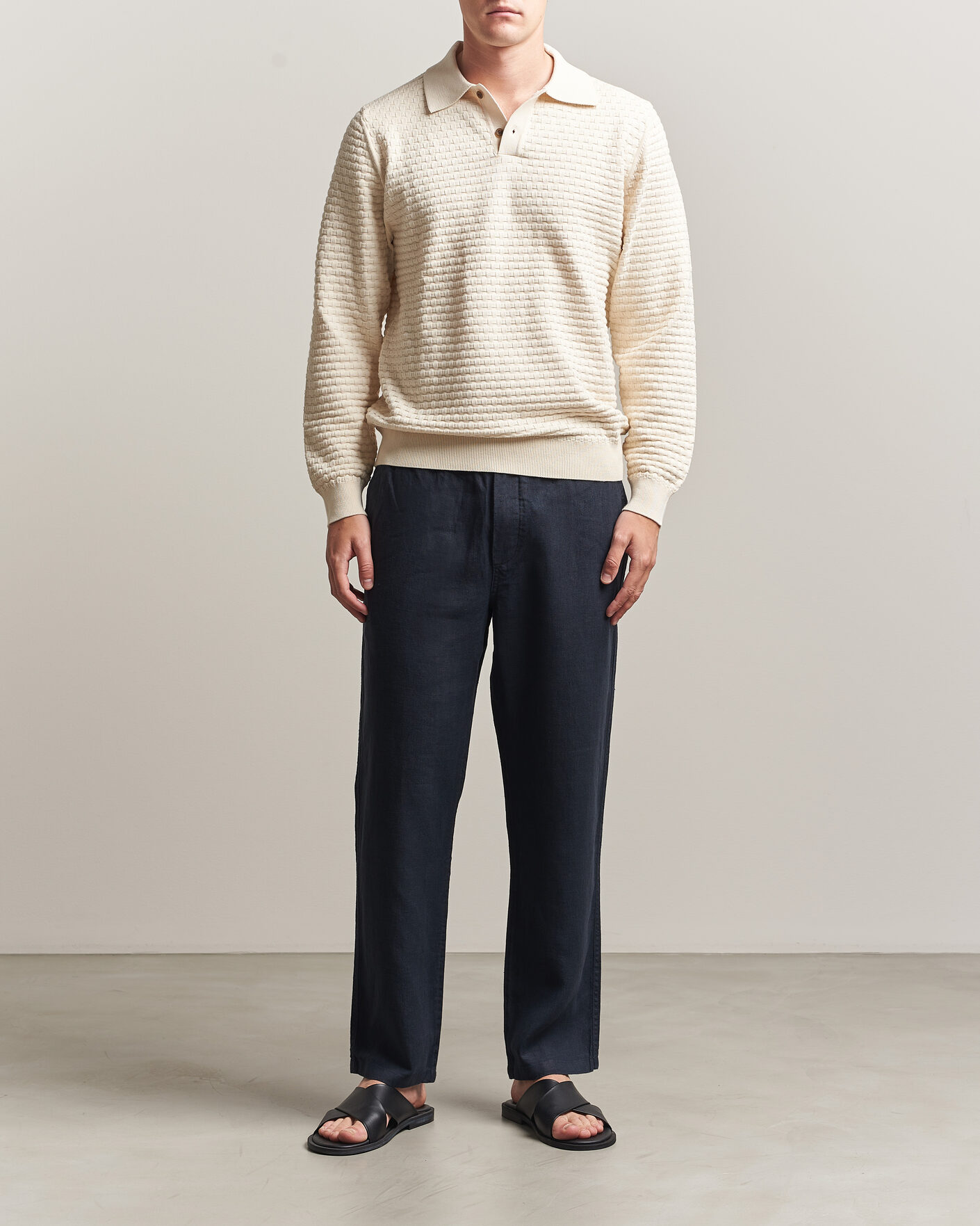 Homme | Pantalons | Samsøe Samsøe | Jabari Linen Drawstring Trousers Salute Navy