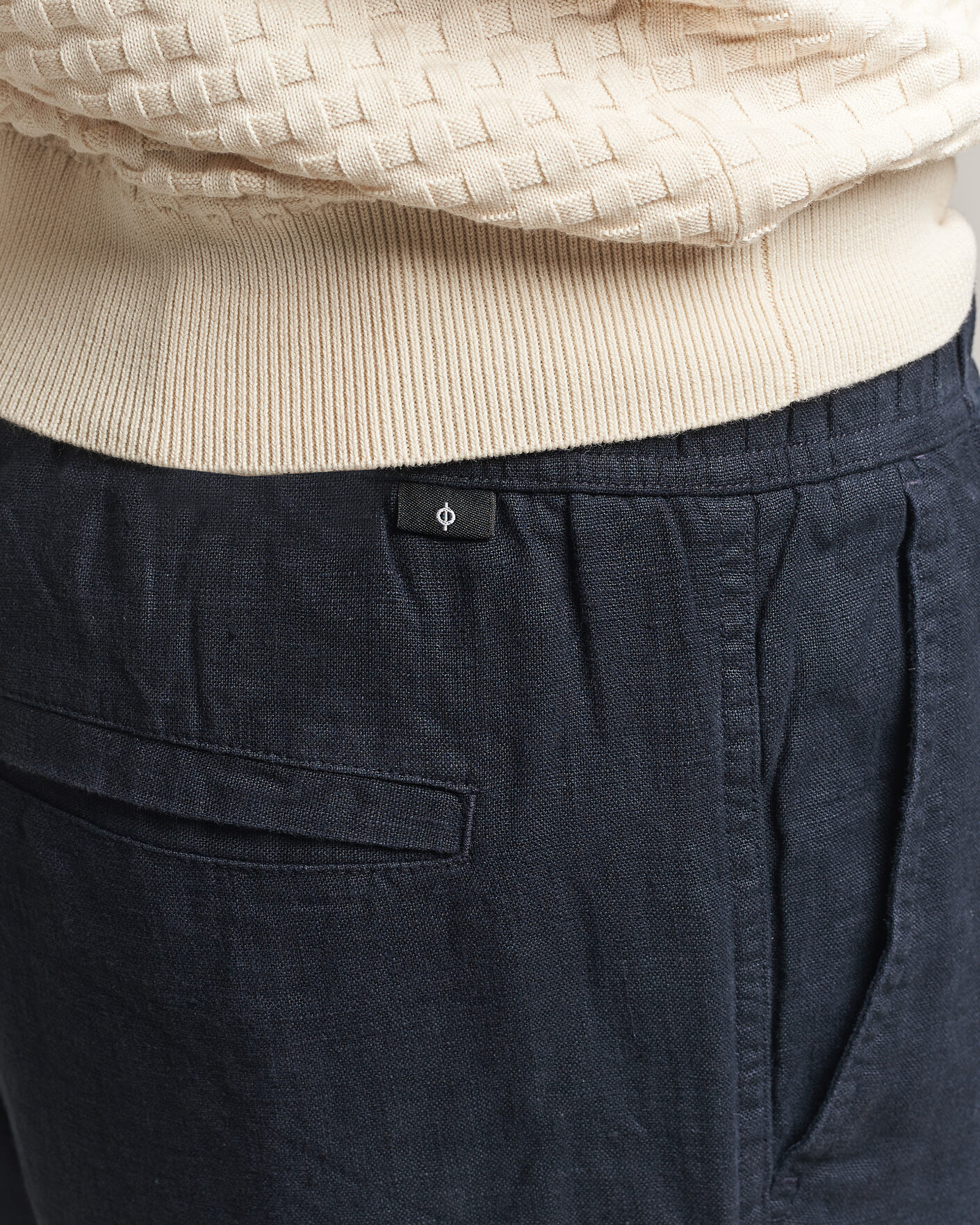 Homme | Pantalons | Samsøe Samsøe | Jabari Linen Drawstring Trousers Salute Navy