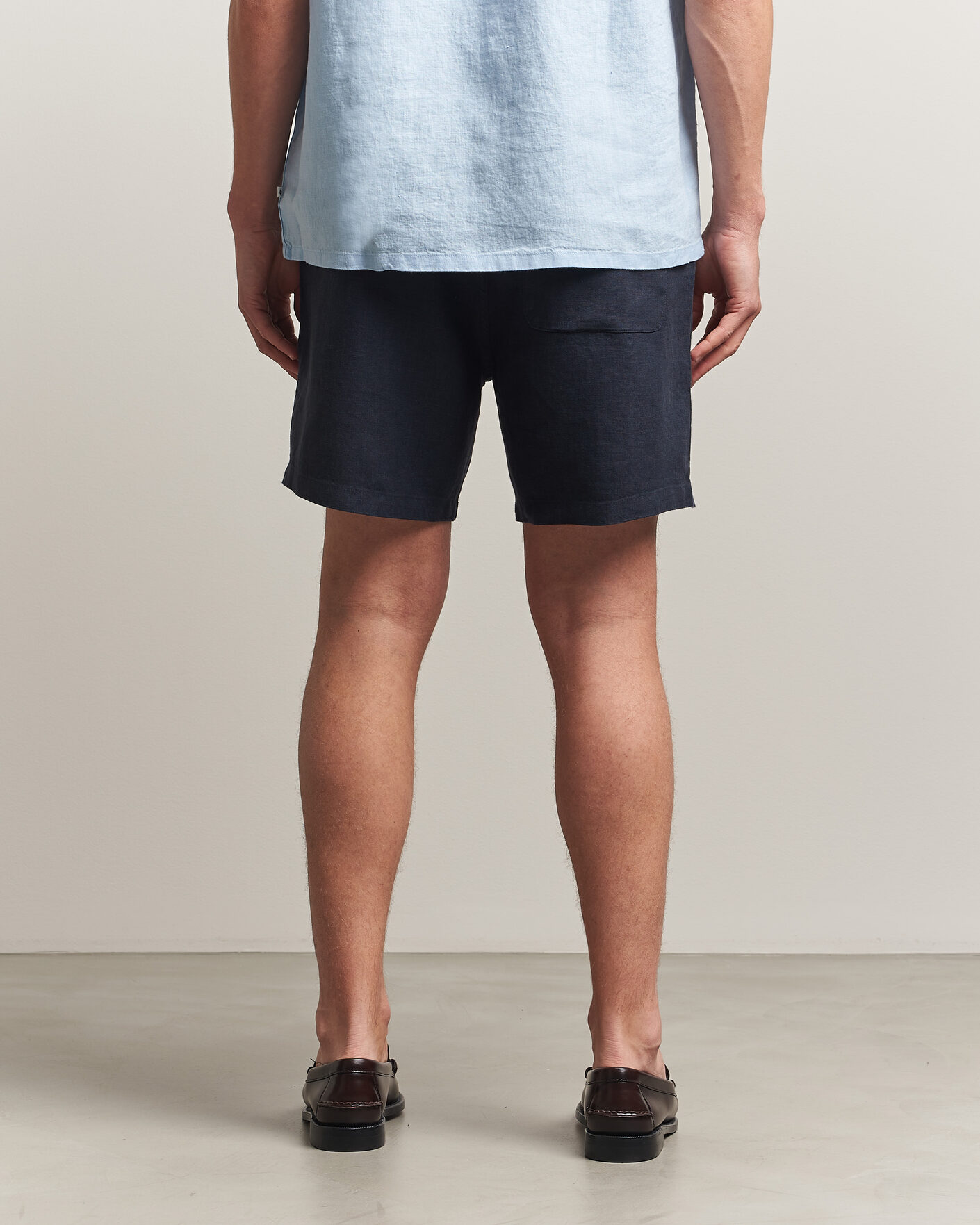 Homme | Shorts | Samsøe Samsøe | Jabari Linen Drawstring Shorts Salute Navy