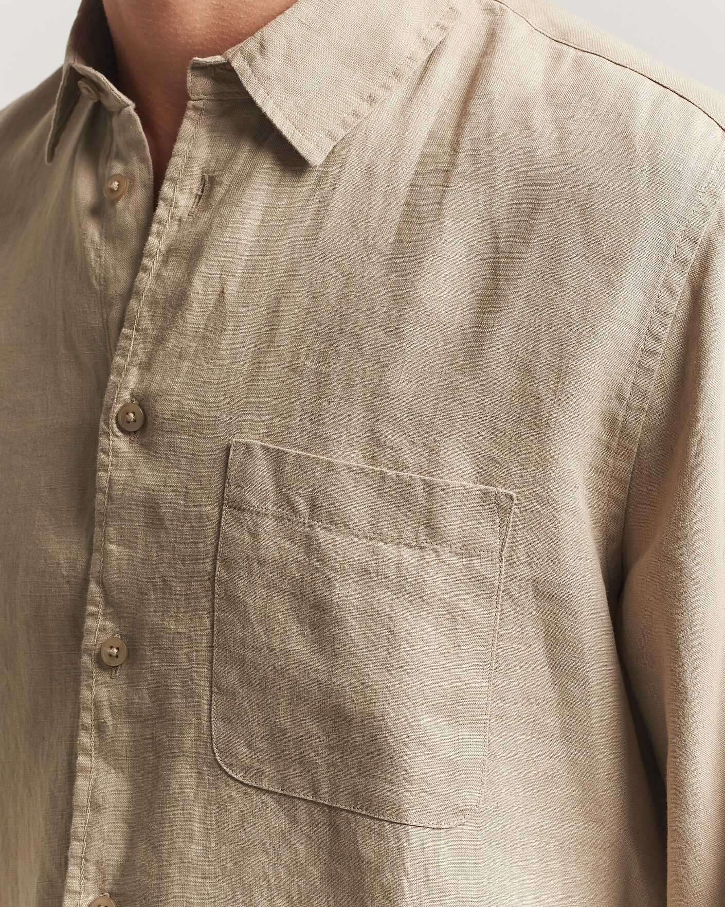 Homme | Chemises | Samsøe Samsøe | Liam Linen Shirt Aluminum