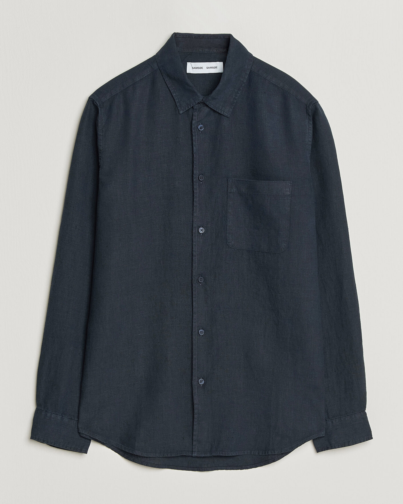 Homme | Chemises | Samsøe Samsøe | Liam Linen Shirt Salute Navy