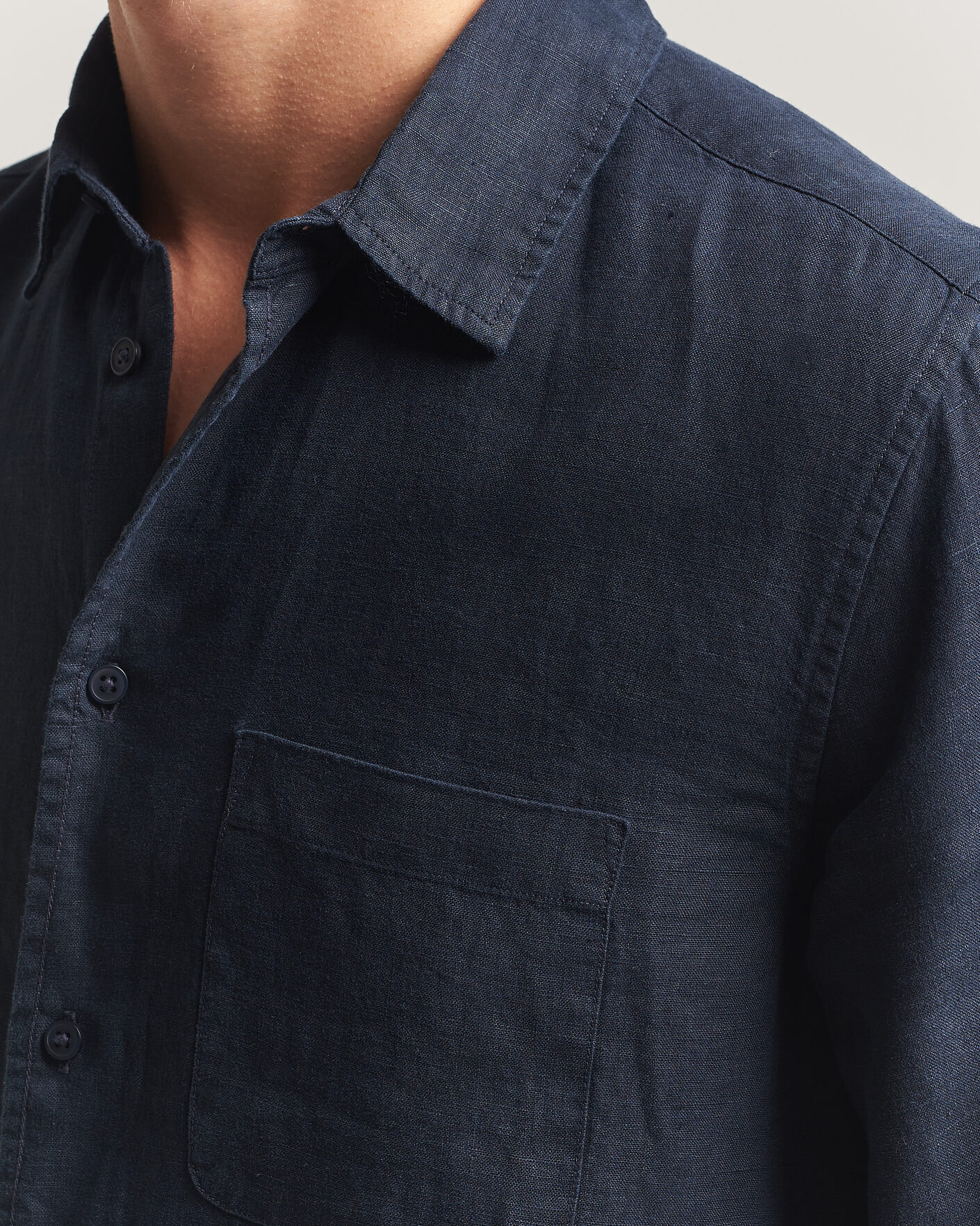 Homme | Chemises | Samsøe Samsøe | Liam Linen Shirt Salute Navy