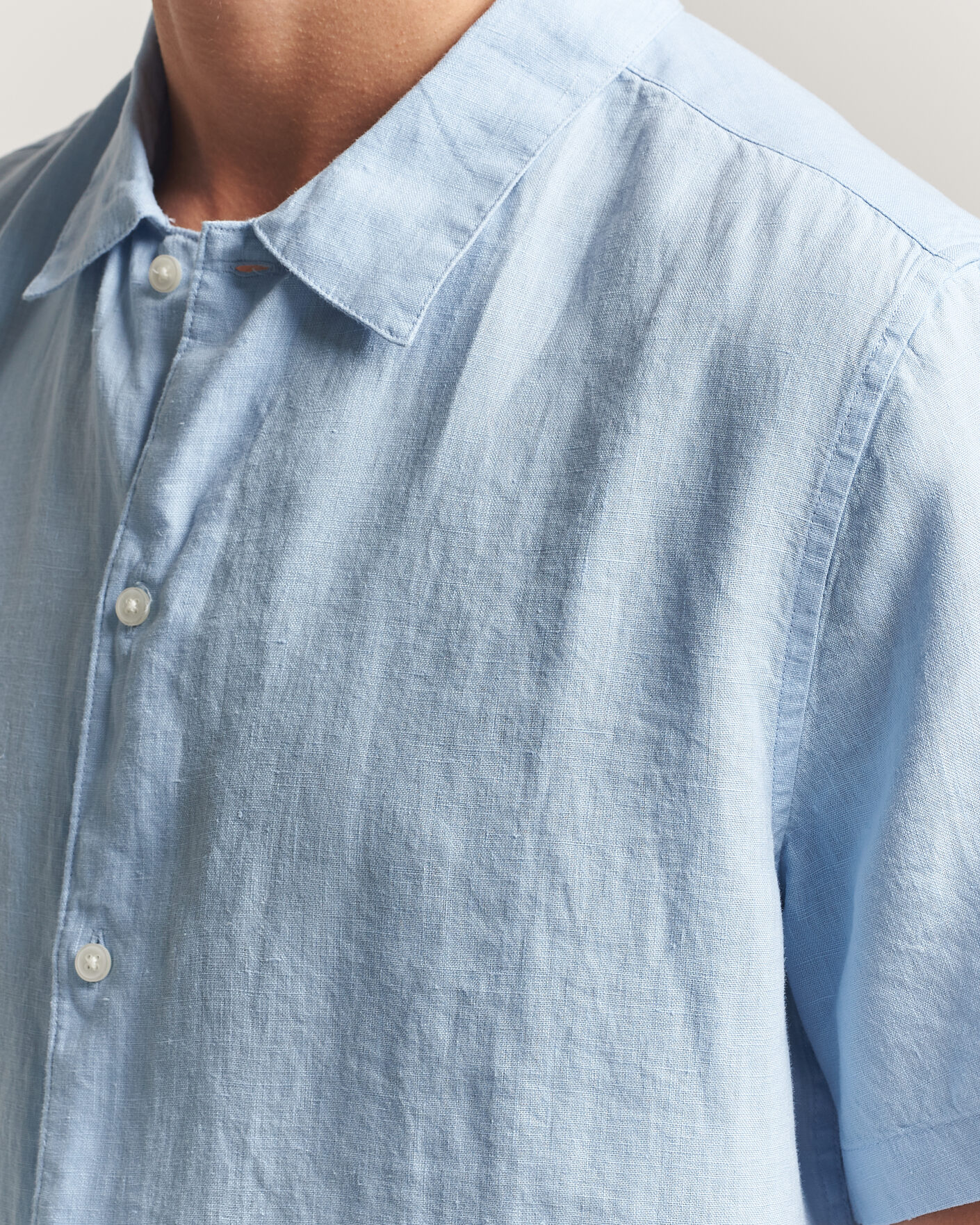 Homme | Chemises | Samsøe Samsøe | Avan Linen Short Sleeve Shirt Windsurfer