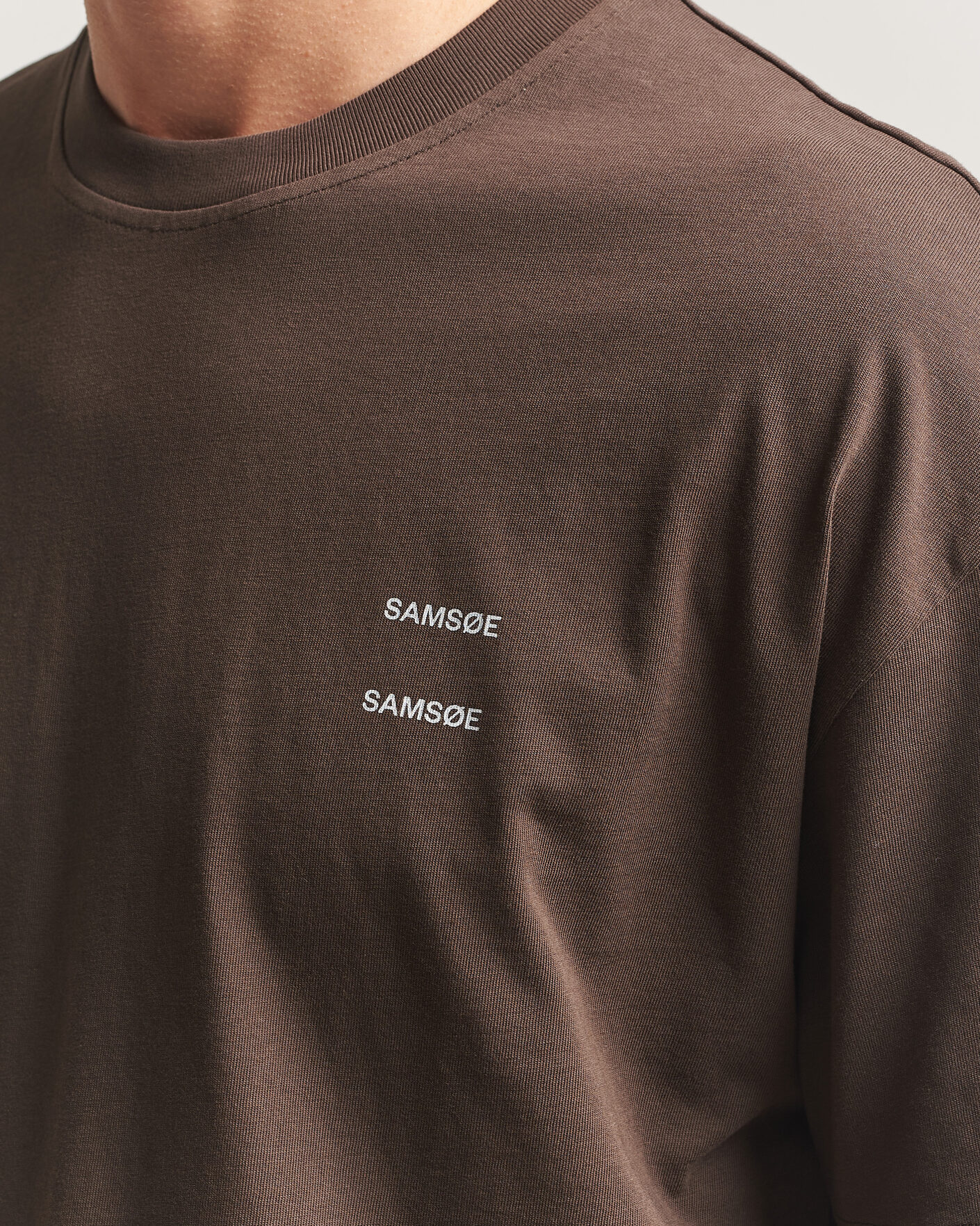 Homme | T-shirts | Samsøe Samsøe | Joel Organic Cotton T-Shirt Turkish Coffee