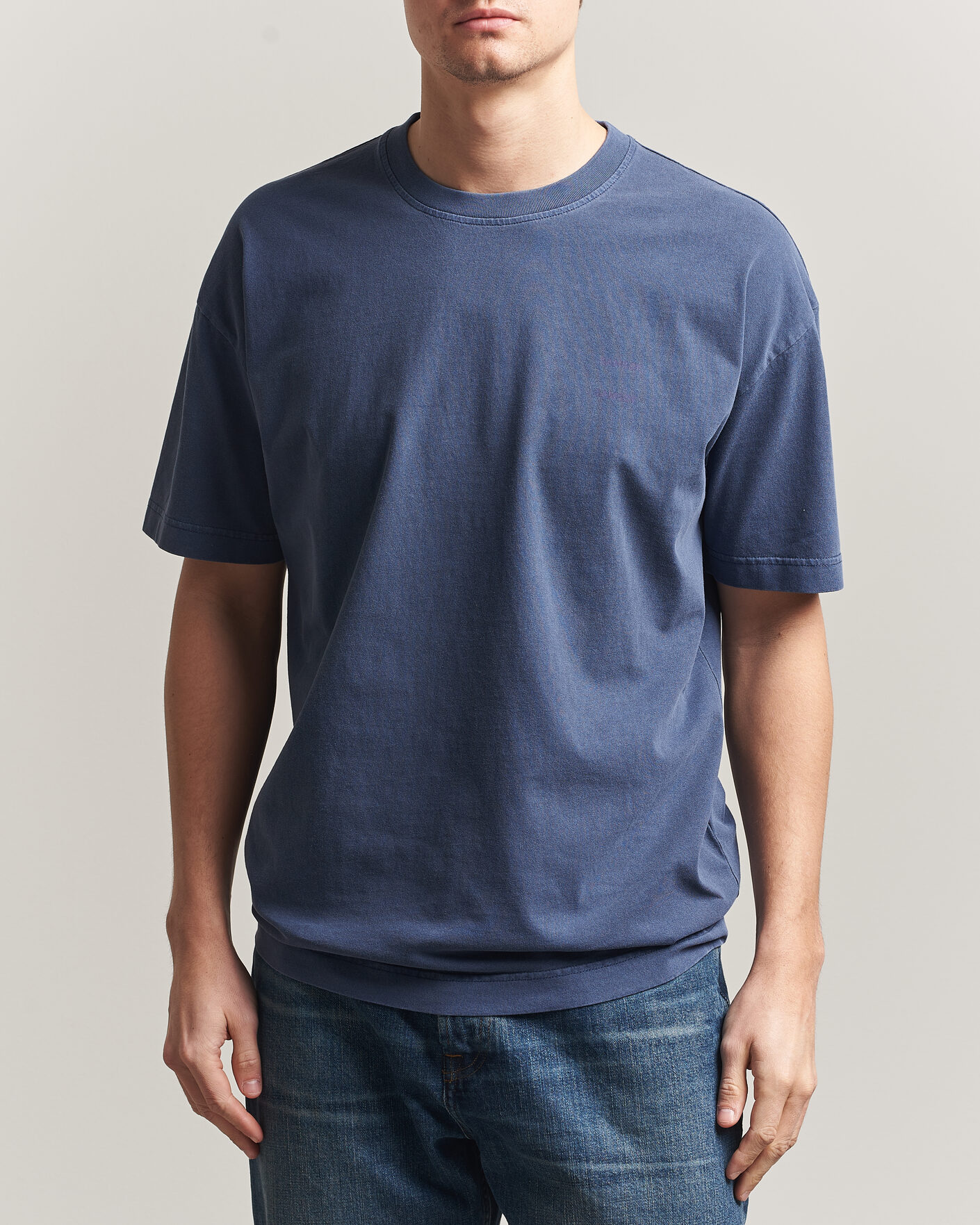 Homme | T-shirts | Samsøe Samsøe | Joel Organic Washed Cotton T-Shirt Salute Navy