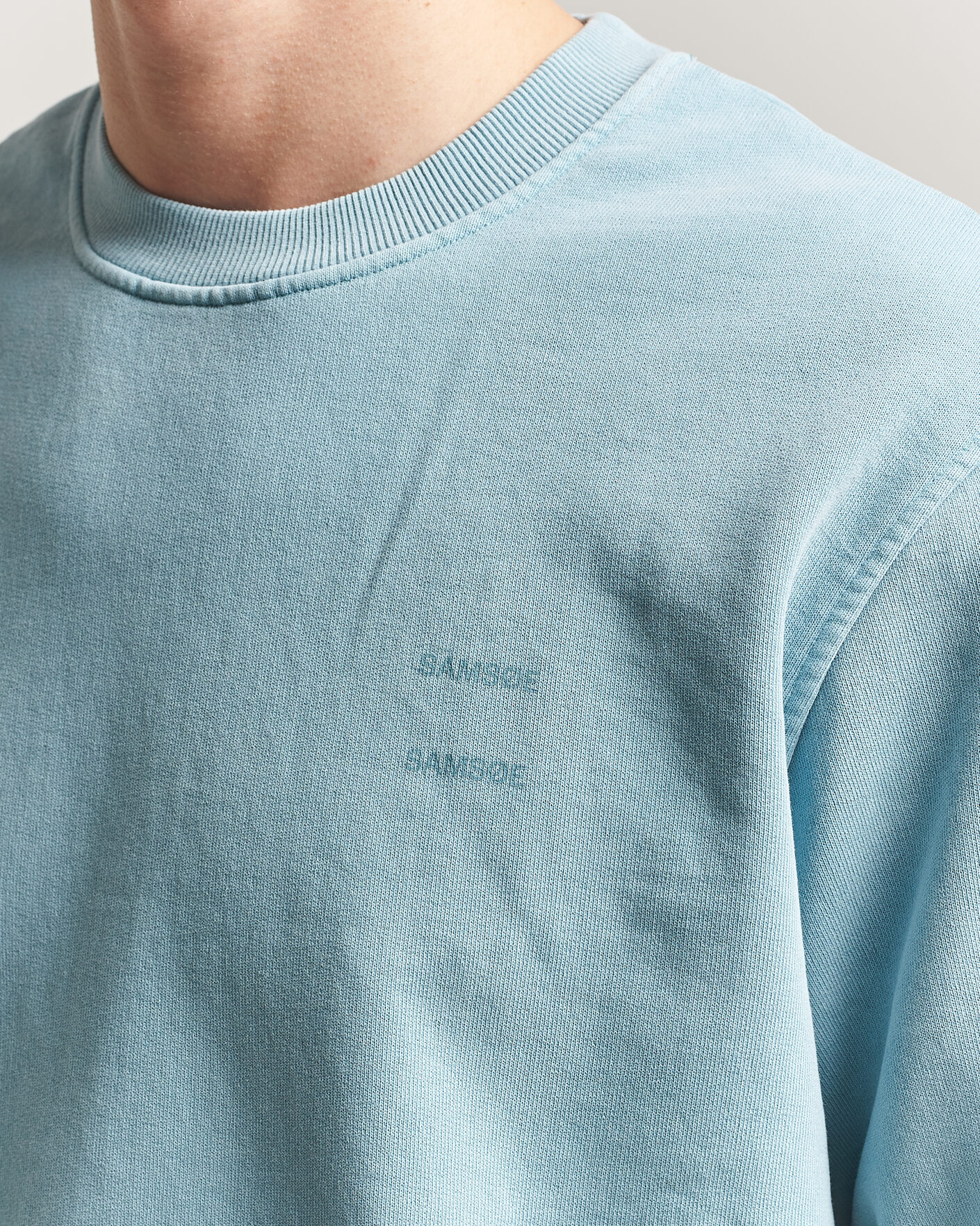 Homme | Pulls Et Tricots | Samsøe Samsøe | Joel Organic Washed Cotton Sweatshirt Tourmaline