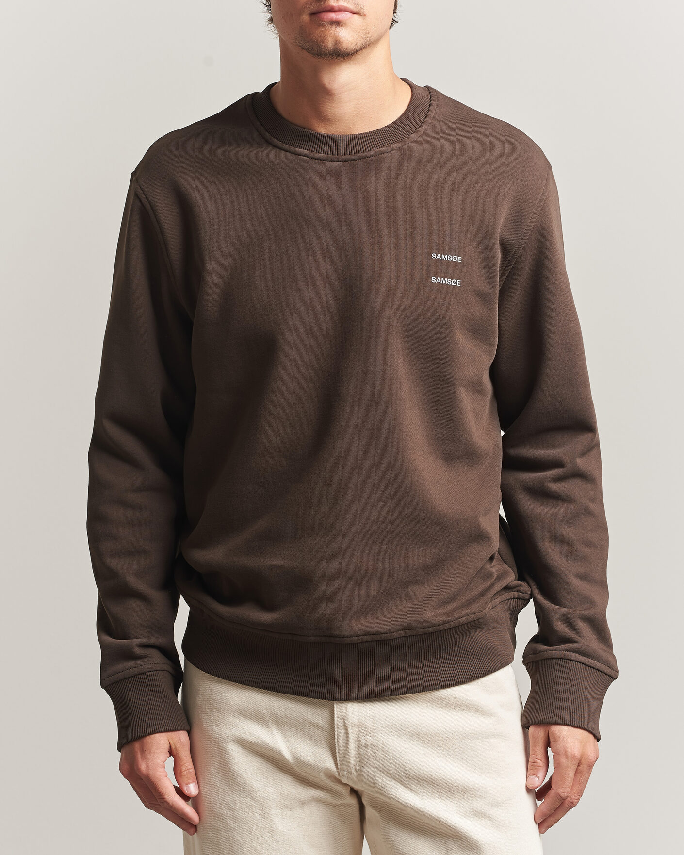 Homme | Pulls Et Tricots | Samsøe Samsøe | Joel Organic Cotton Sweatshirt Turkish Coffee