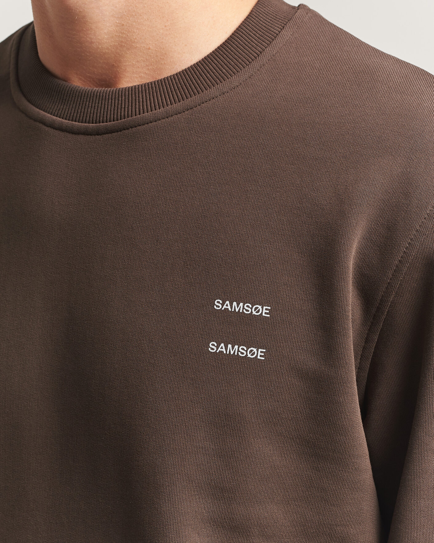 Homme | Pulls Et Tricots | Samsøe Samsøe | Joel Organic Cotton Sweatshirt Turkish Coffee