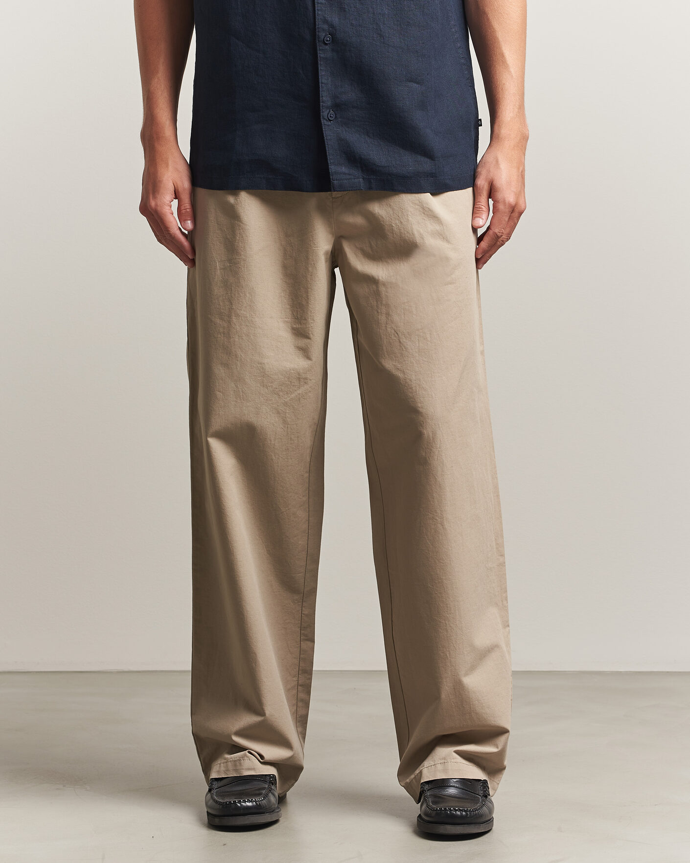 Homme | Pantalons | Samsøe Samsøe | Valentin Cotton/Linen Pleated Trousers Aluminum