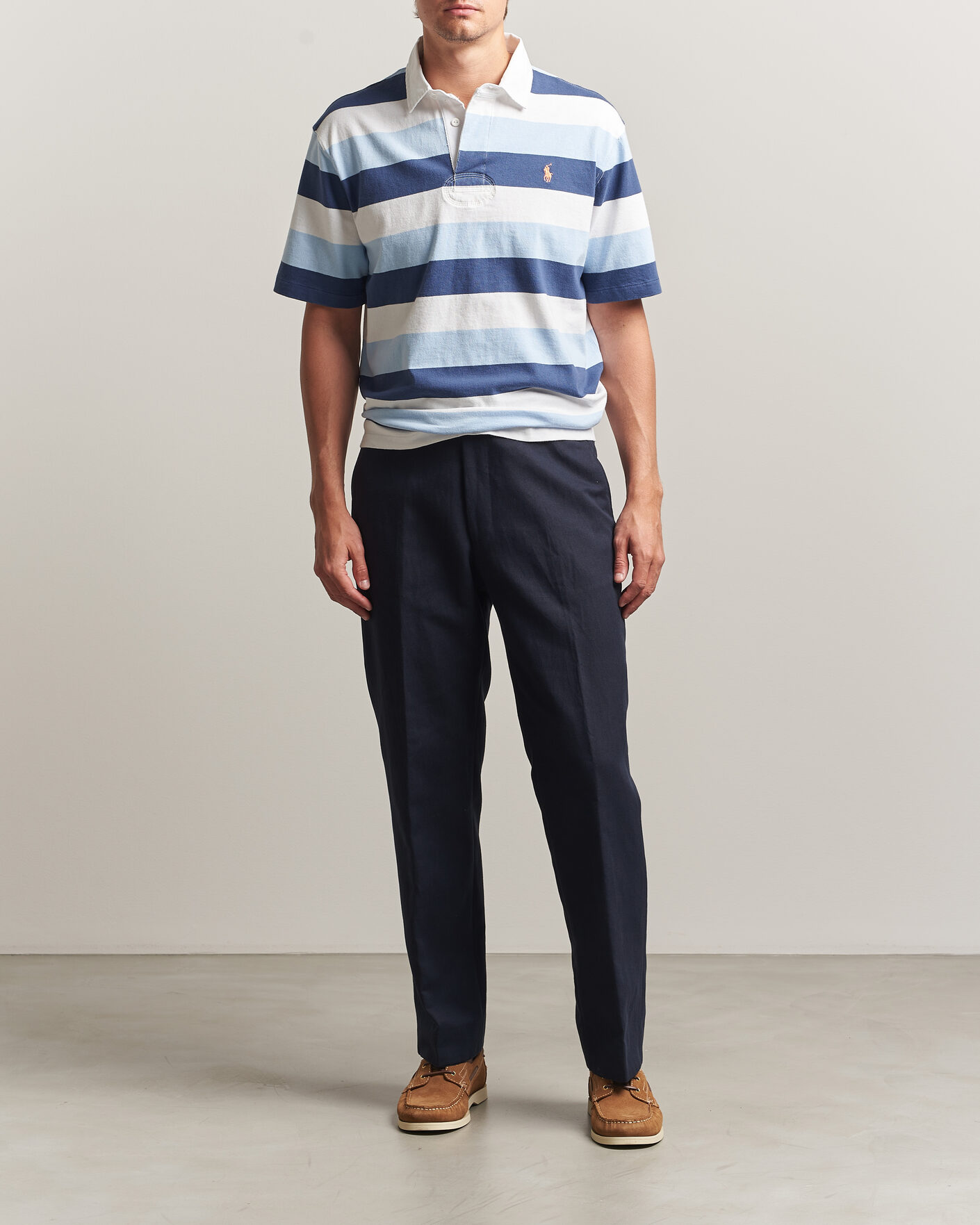 Homme | Polos | Polo Ralph Lauren | Block Stripe Polo Office Blue