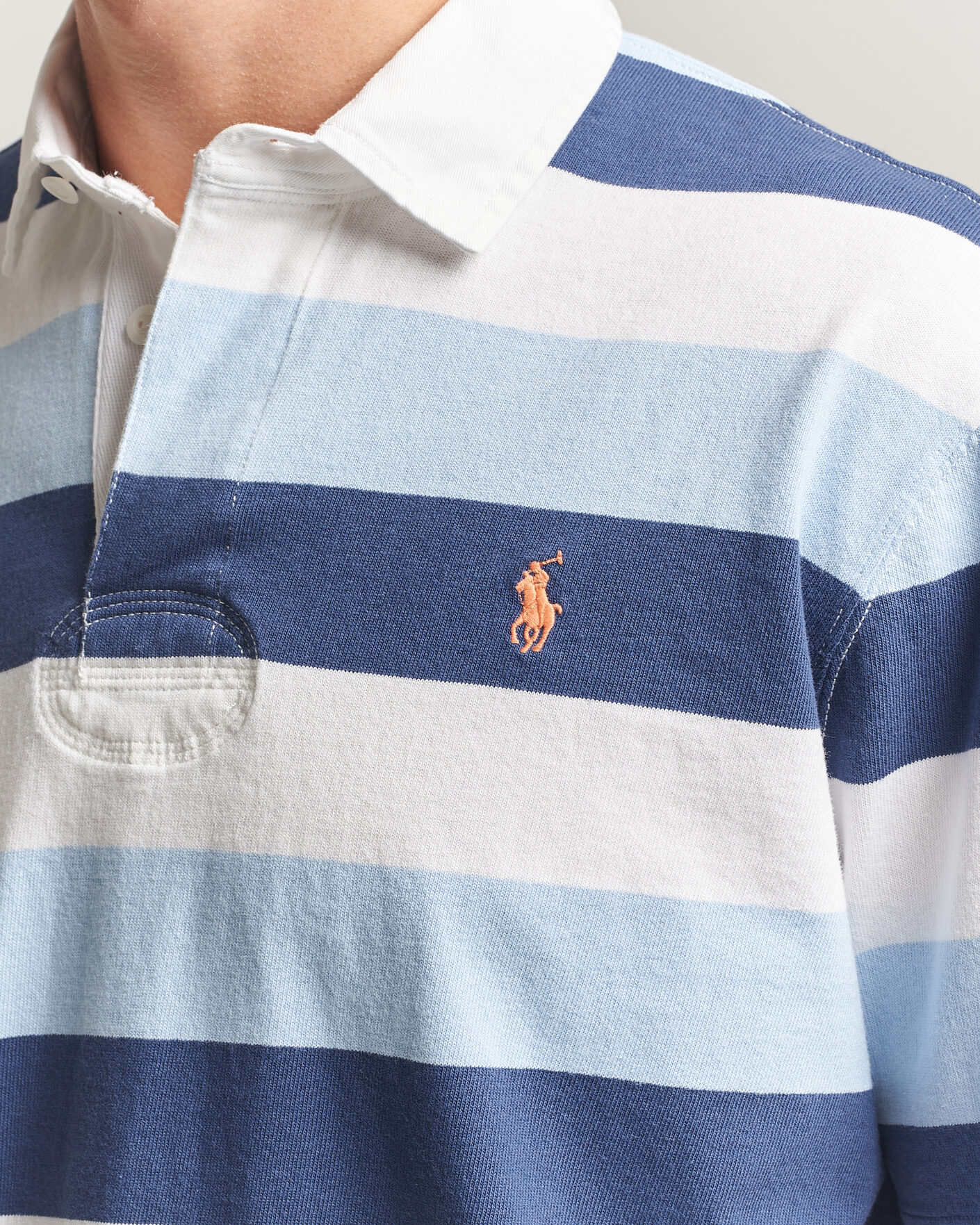 Homme | Polos | Polo Ralph Lauren | Block Stripe Polo Office Blue