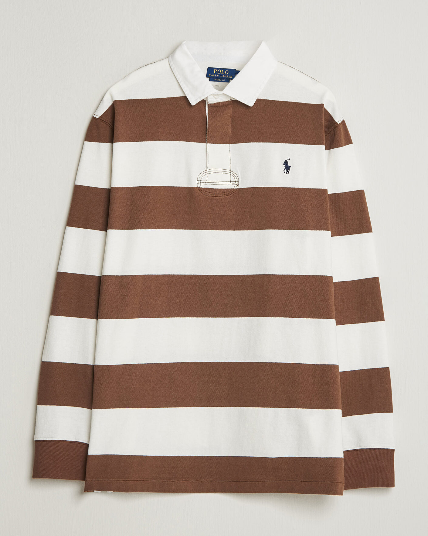 Homme | Pulls Et Tricots | Polo Ralph Lauren | Block Striped Rugby Pale Russet/Trophy Cream