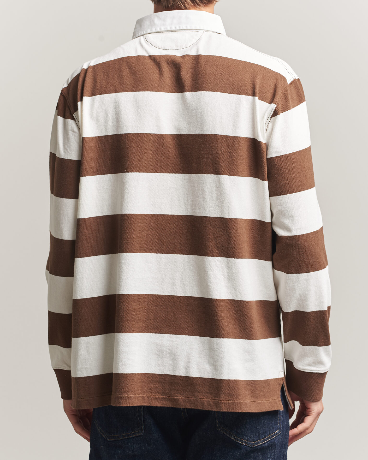 Homme | Pulls Et Tricots | Polo Ralph Lauren | Block Striped Rugby Pale Russet/Trophy Cream