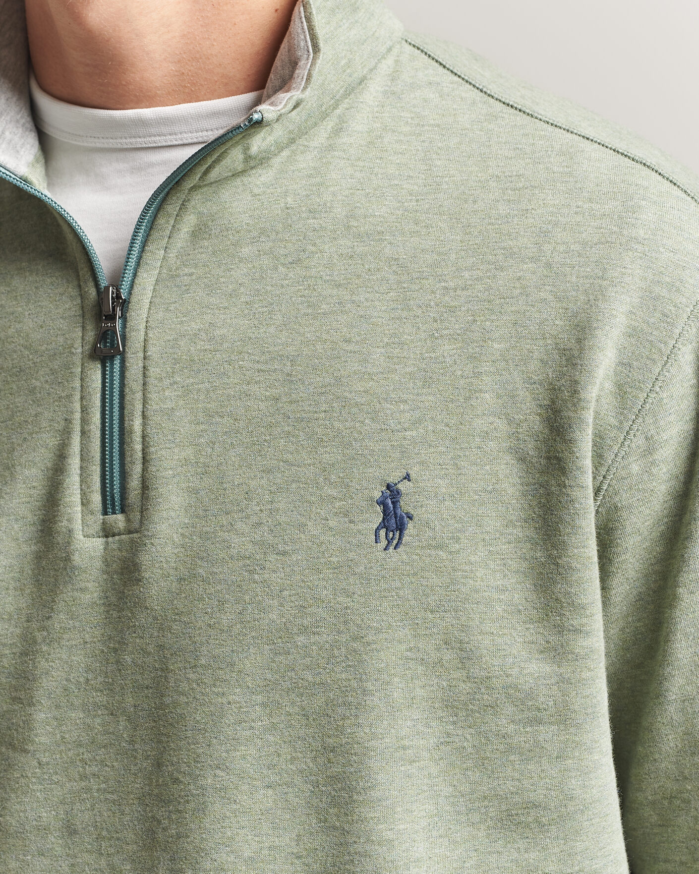 Homme | Pulls Et Tricots | Polo Ralph Lauren | Double Knit Half Zip Greenery Heather