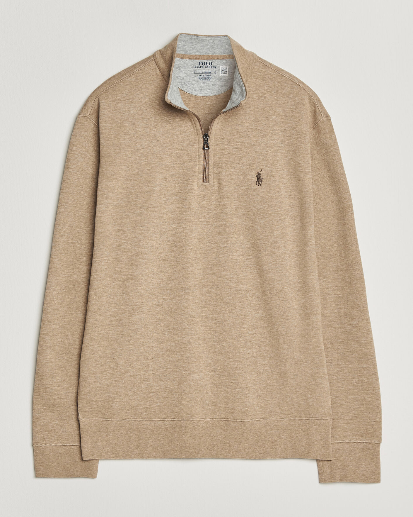 Homme | Pulls Et Tricots | Polo Ralph Lauren | Double Knit Half Zip Warm Brown