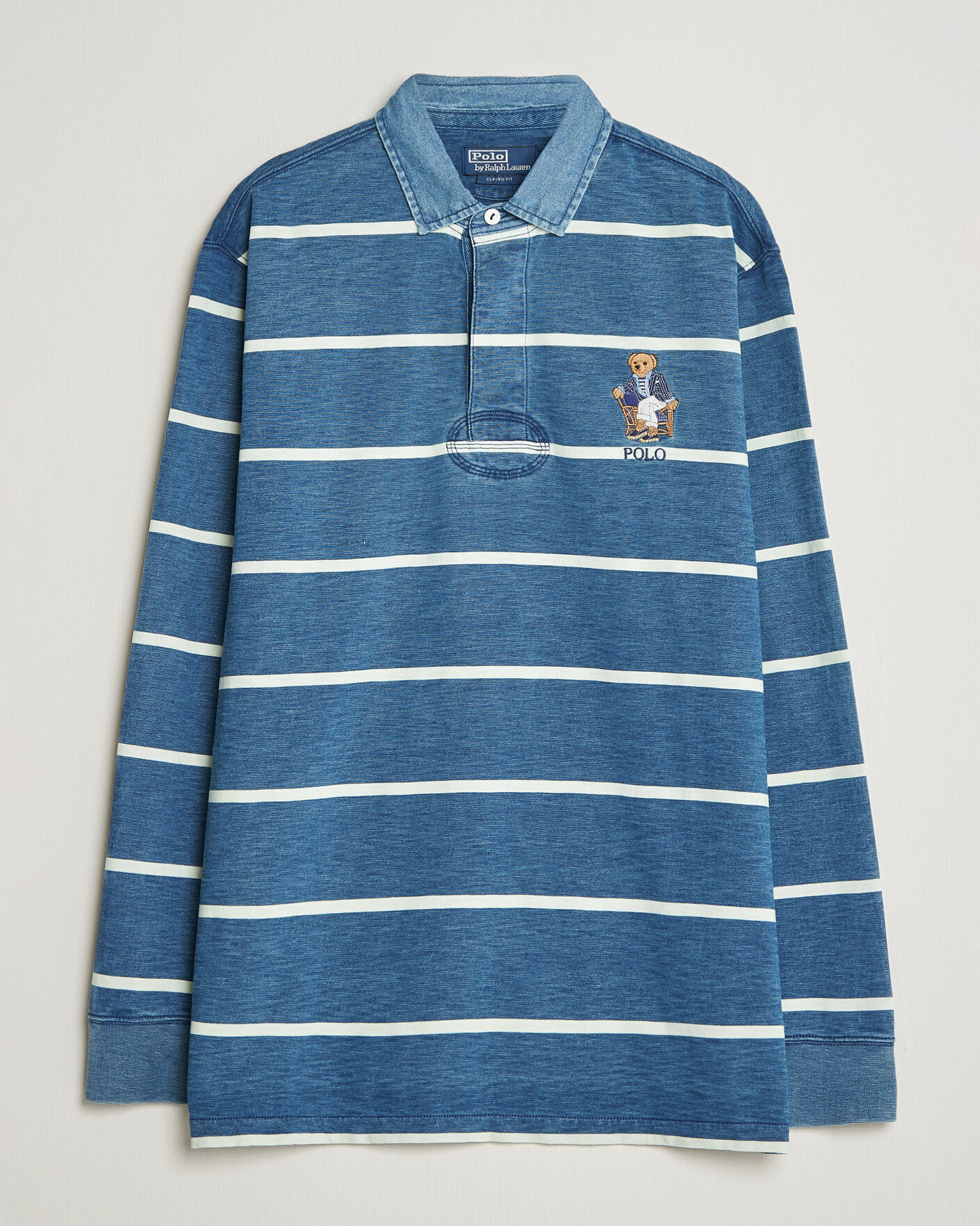 Homme | Pulls Et Tricots | Polo Ralph Lauren | Striped Indigo Rugby Newport Bear