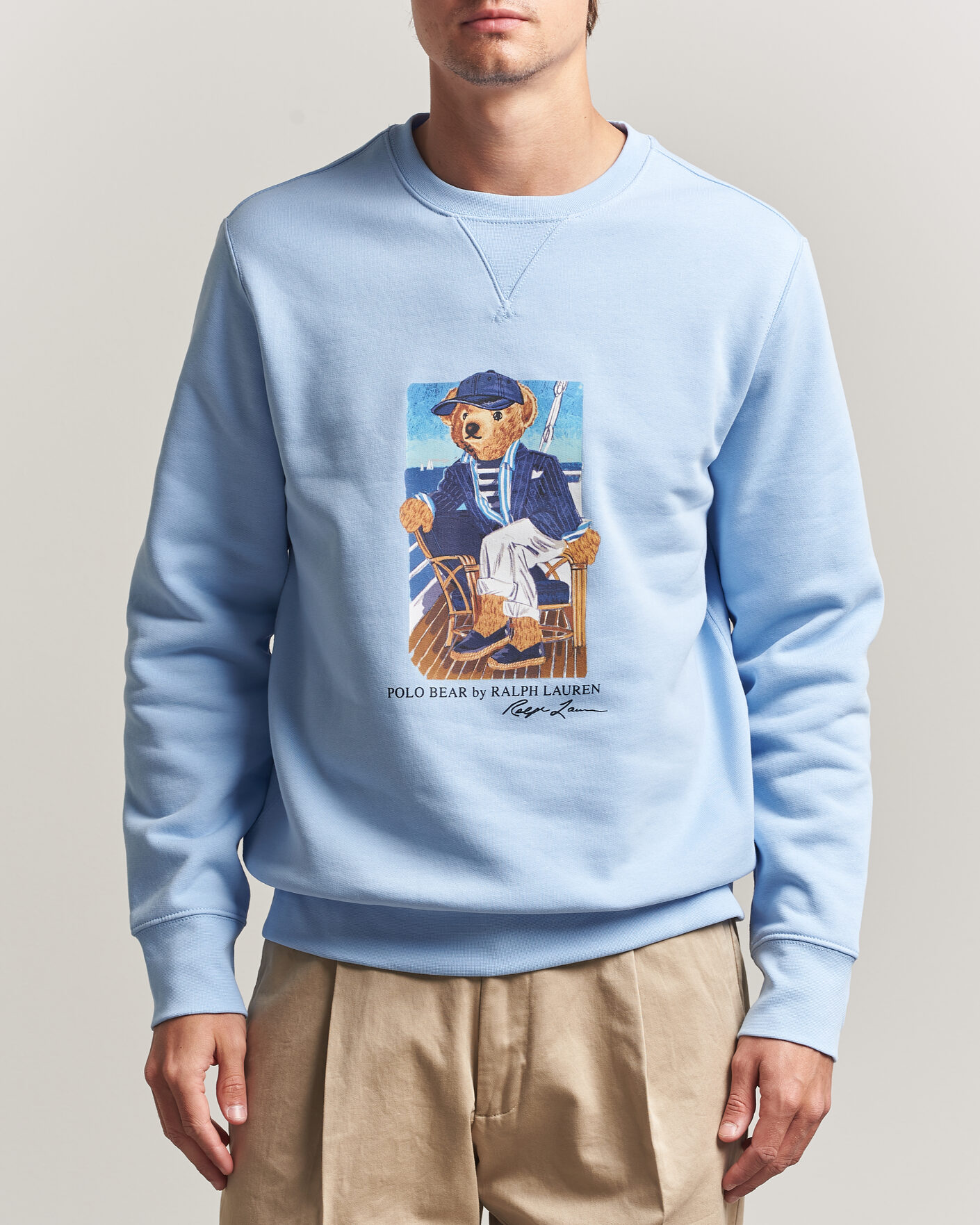 Homme | Pulls Et Tricots | Polo Ralph Lauren | Newport Bear Sweatshirt Office Blue