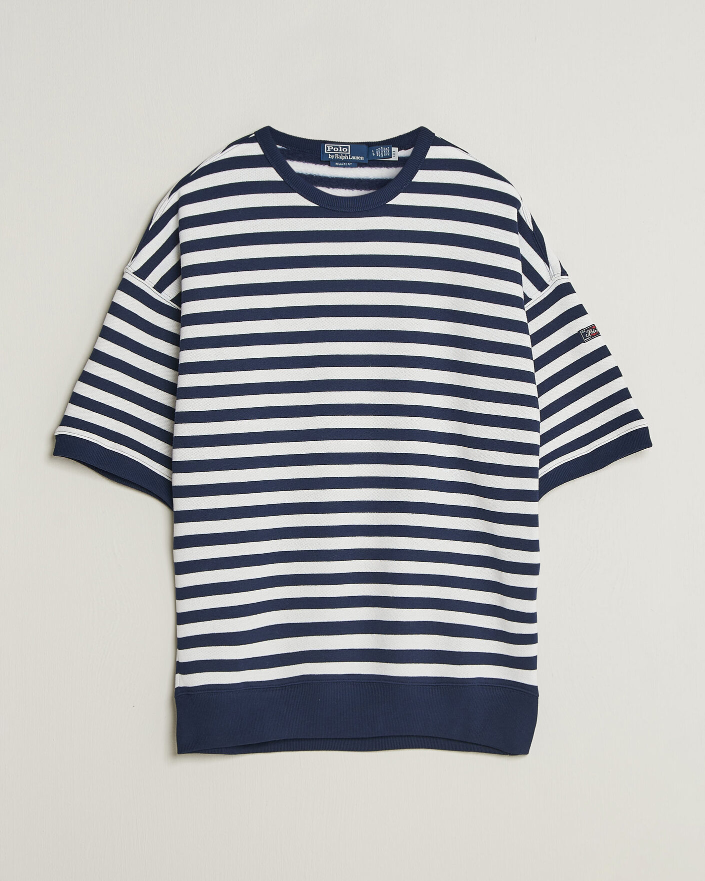 Homme | T-shirts | Polo Ralph Lauren | Striped Short Sleeve Sweater Newport Navy/White
