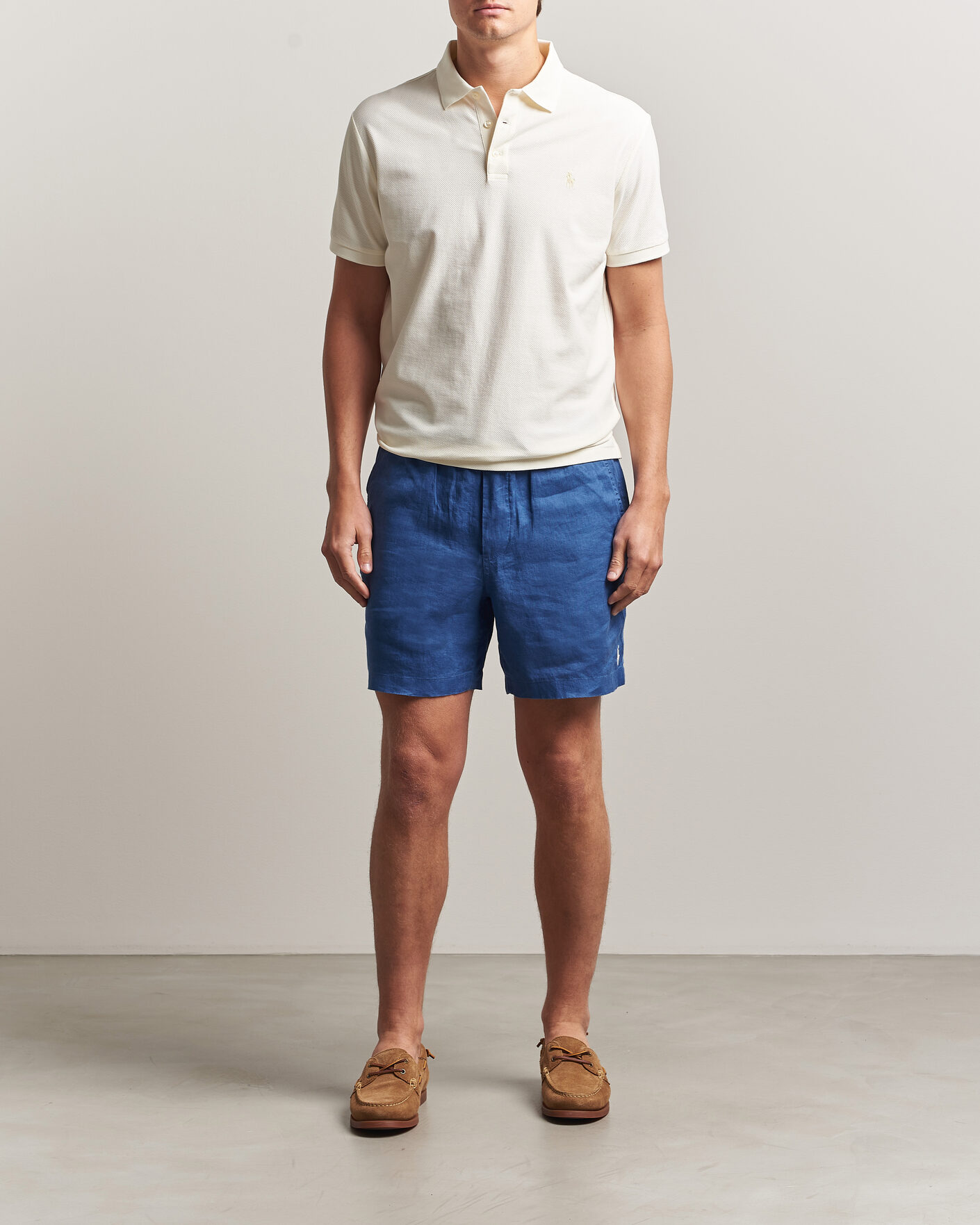 Homme | Polos | Polo Ralph Lauren | Honeycomb Texture Polo Pale Cream