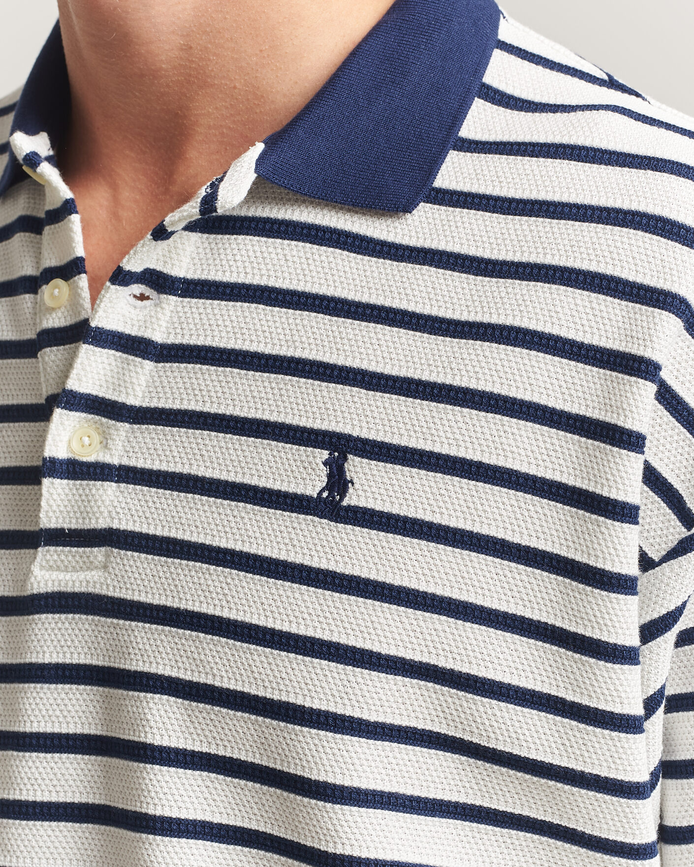 Homme | Polos | Polo Ralph Lauren | Jacquard Interlock Striped Polo Nevis/Newport Navy