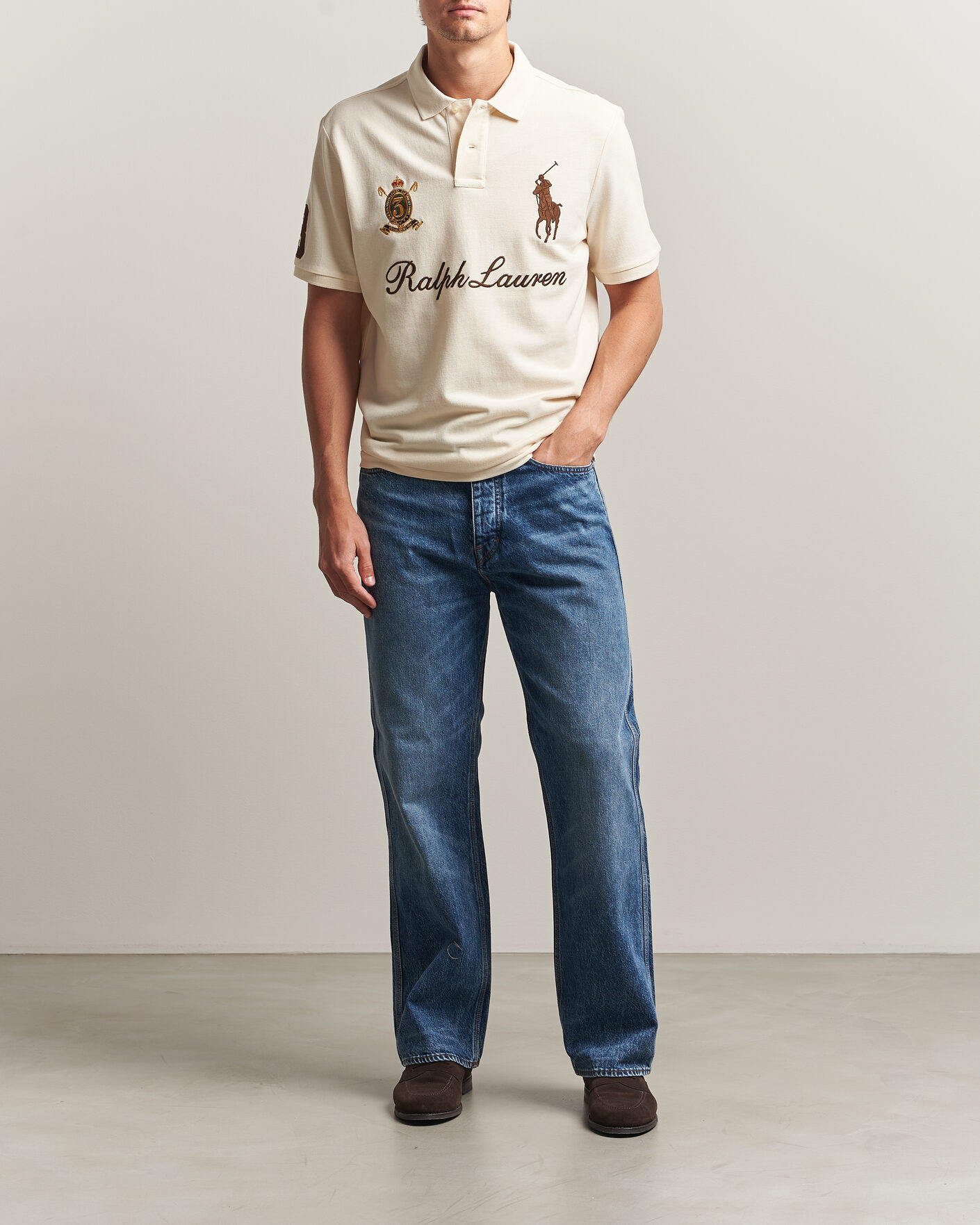 Homme | Polos | Polo Ralph Lauren | Classic Fit Team Polo Guide Cream