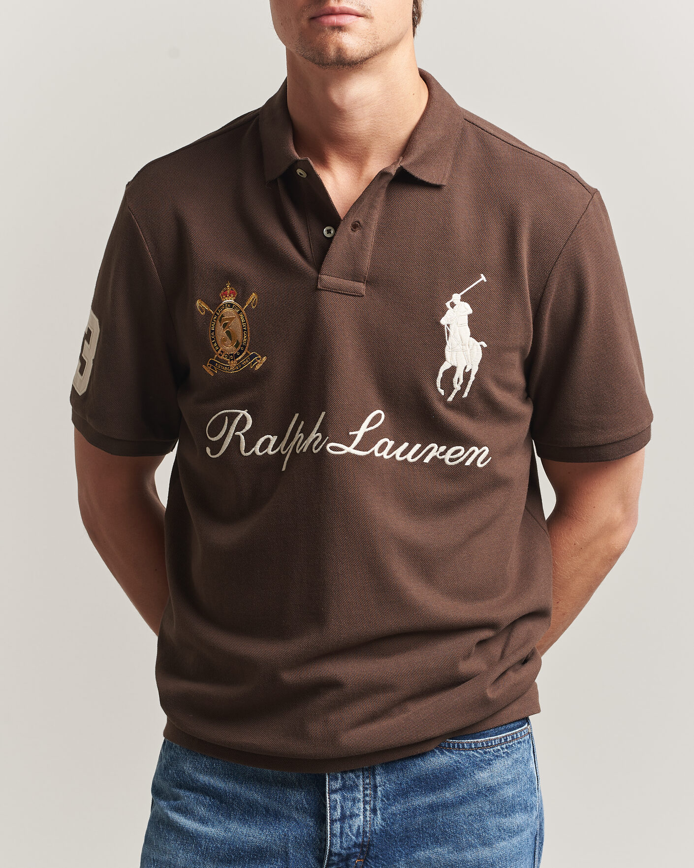 Homme | Polos | Polo Ralph Lauren | Classic Fit Team Polo Nutmeg Brown