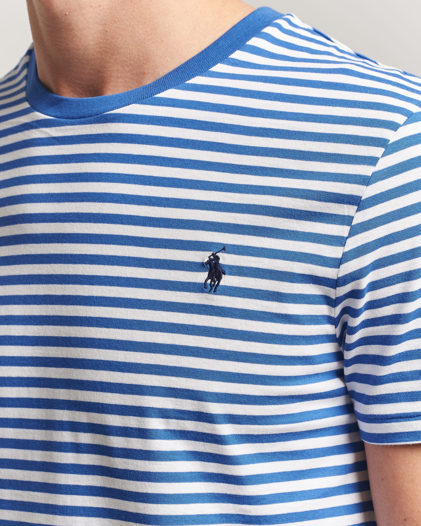 Homme | T-shirts | Polo Ralph Lauren | Crew Neck Striped T-shirt New Iris Blue/White