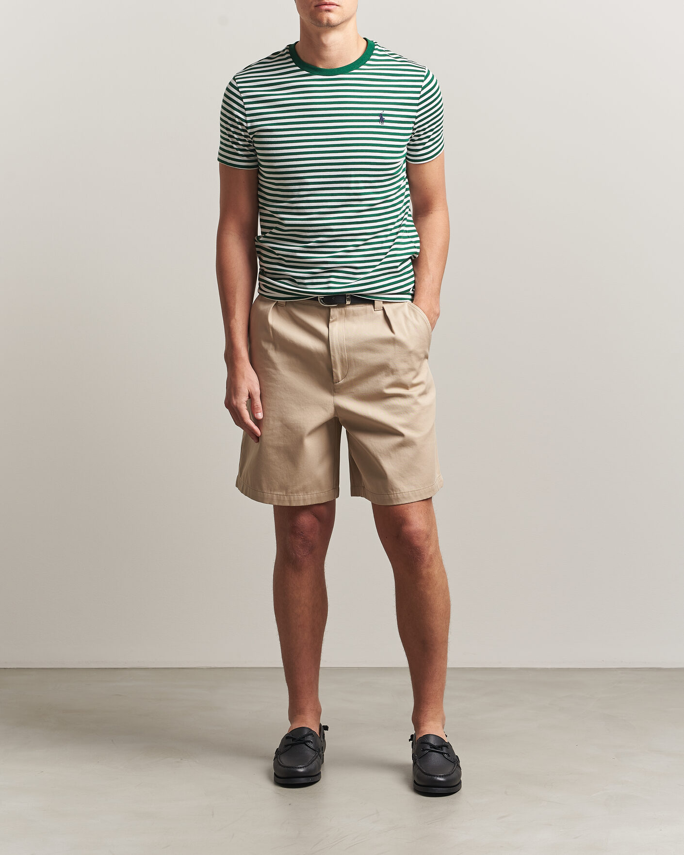 Homme | T-shirts | Polo Ralph Lauren | Crew Neck Striped T-shirt New Forest/White