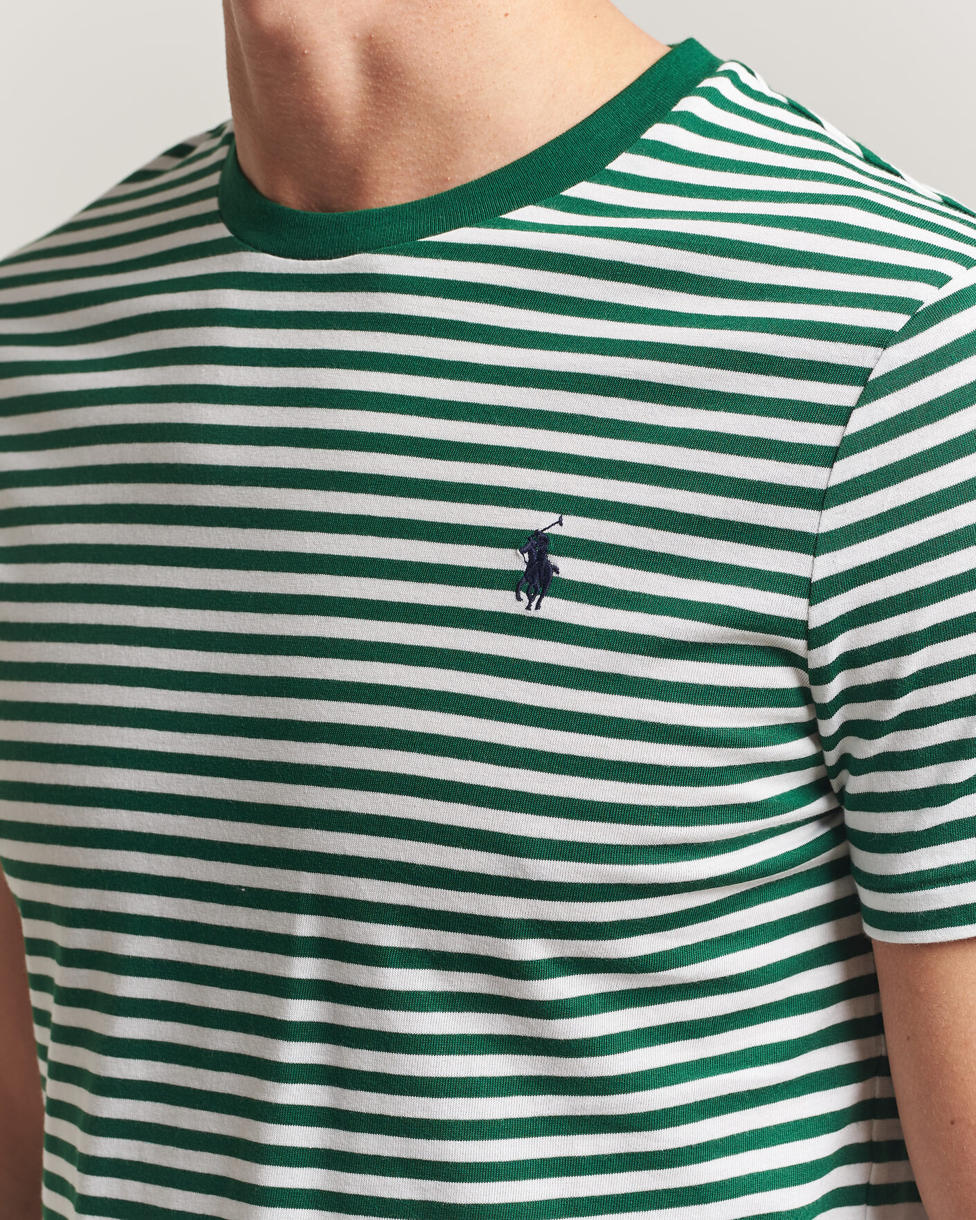 Homme | T-shirts | Polo Ralph Lauren | Crew Neck Striped T-shirt New Forest/White