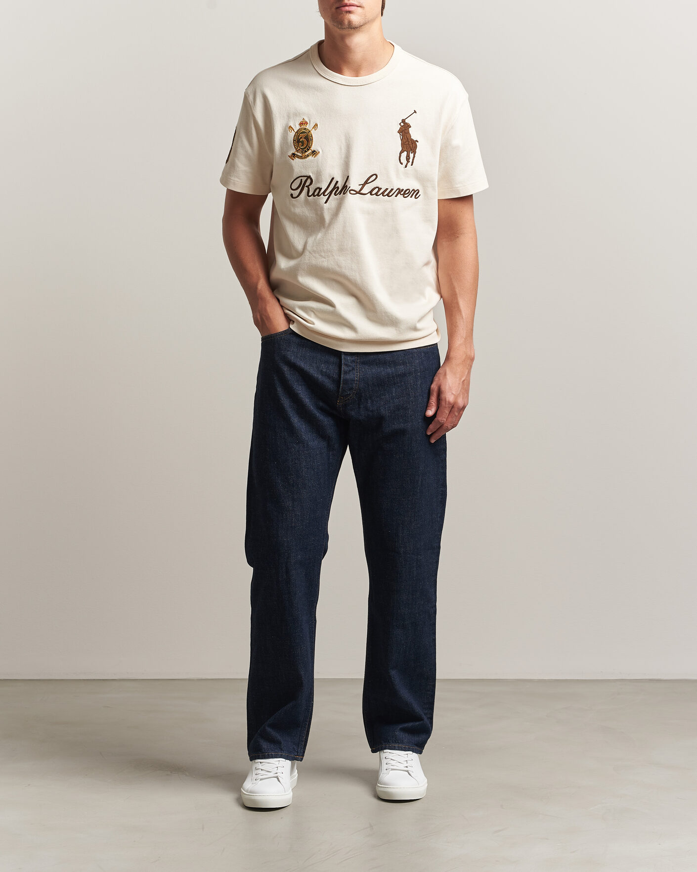 Homme | T-shirts | Polo Ralph Lauren | Classic Fit Team T-shirt Guide Cream