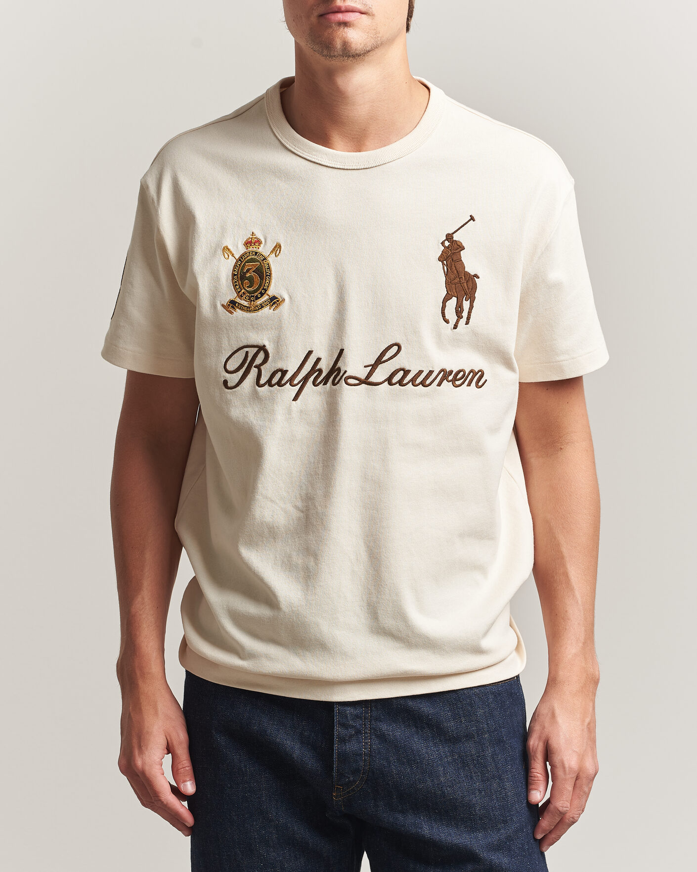 Homme | T-shirts | Polo Ralph Lauren | Classic Fit Team T-shirt Guide Cream