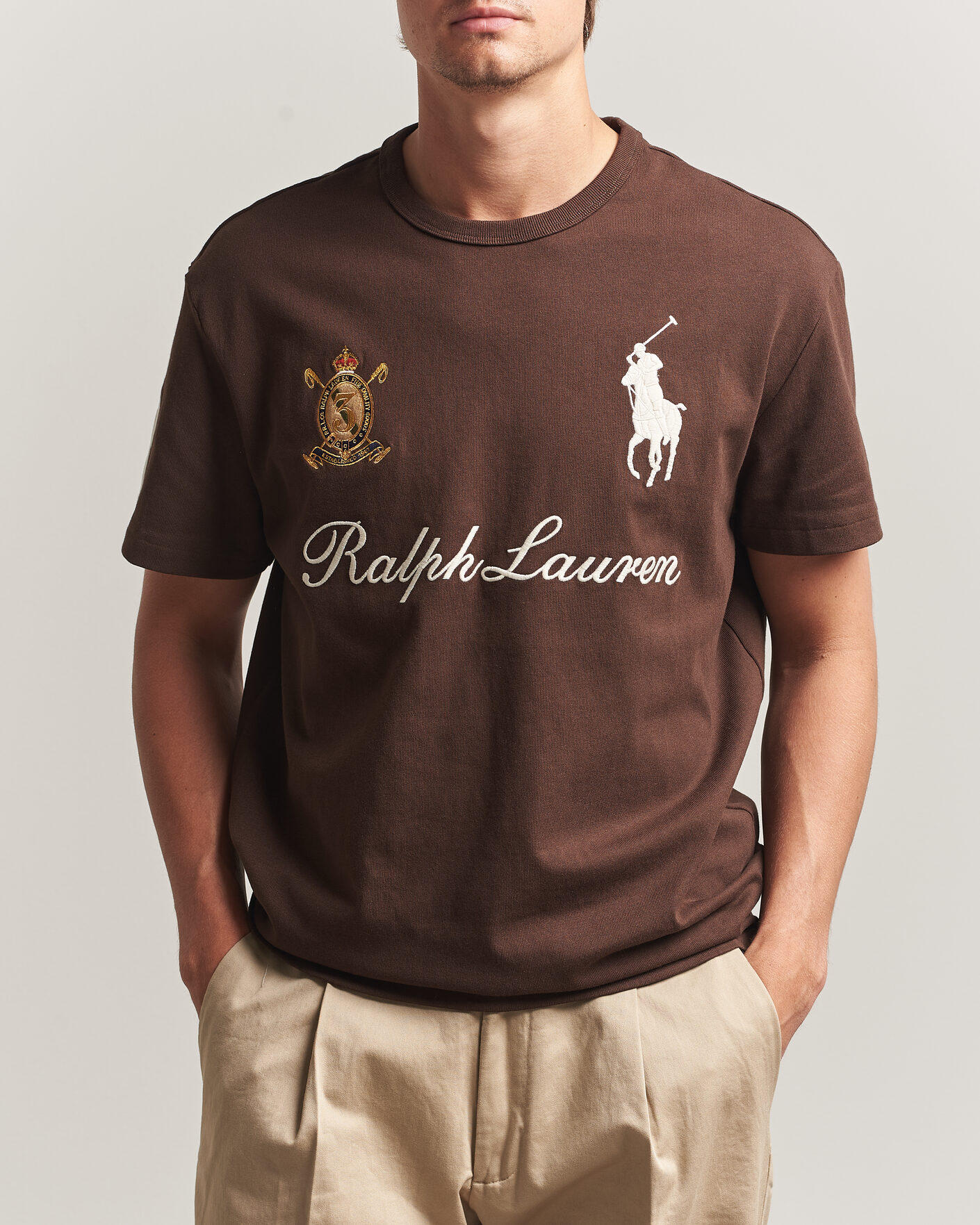 Homme | T-shirts | Polo Ralph Lauren | Classic Fit Team T-shirt Nutmeg Brown
