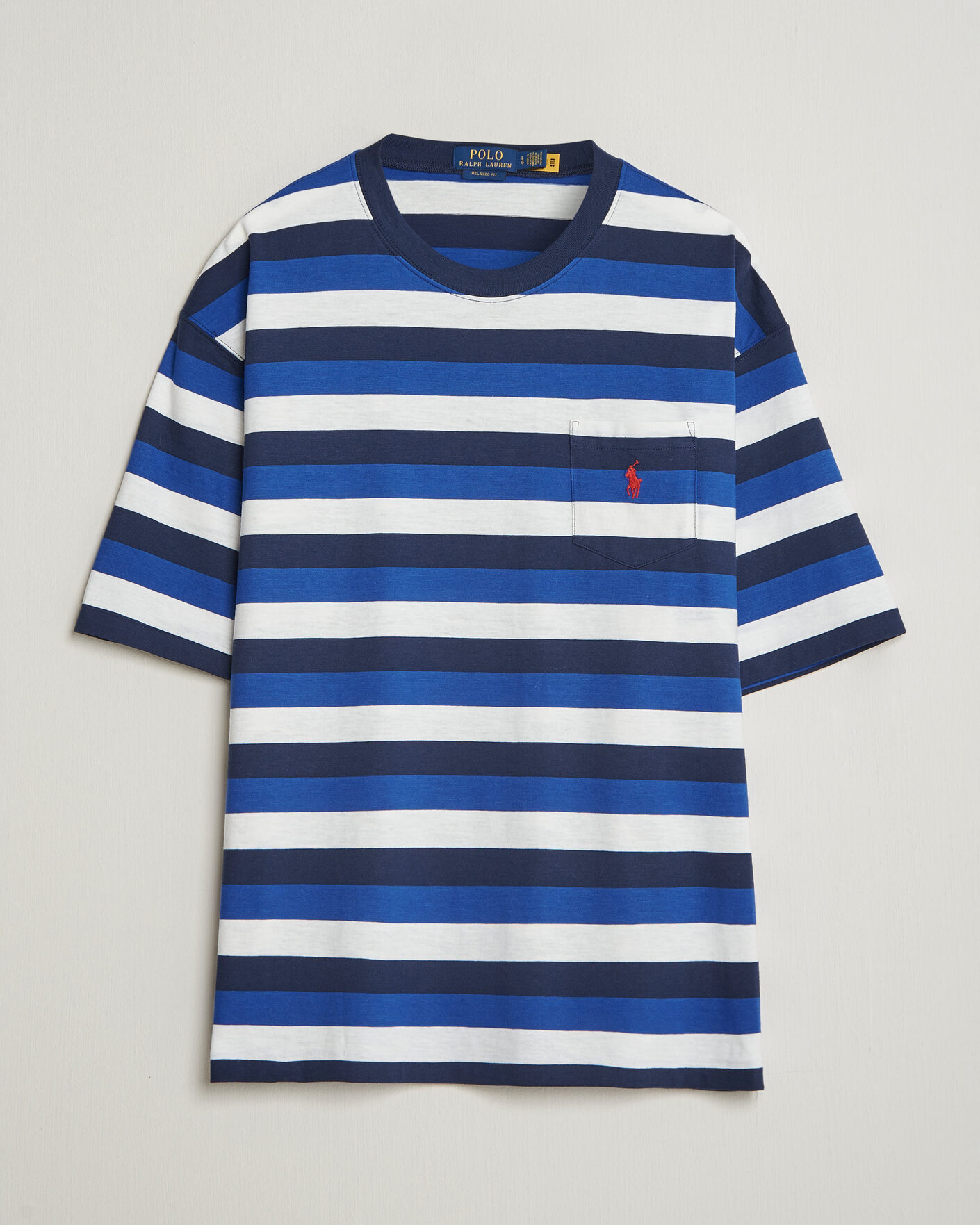 Homme | T-shirts | Polo Ralph Lauren | Striped Pocket Tee Newport Navy Multi