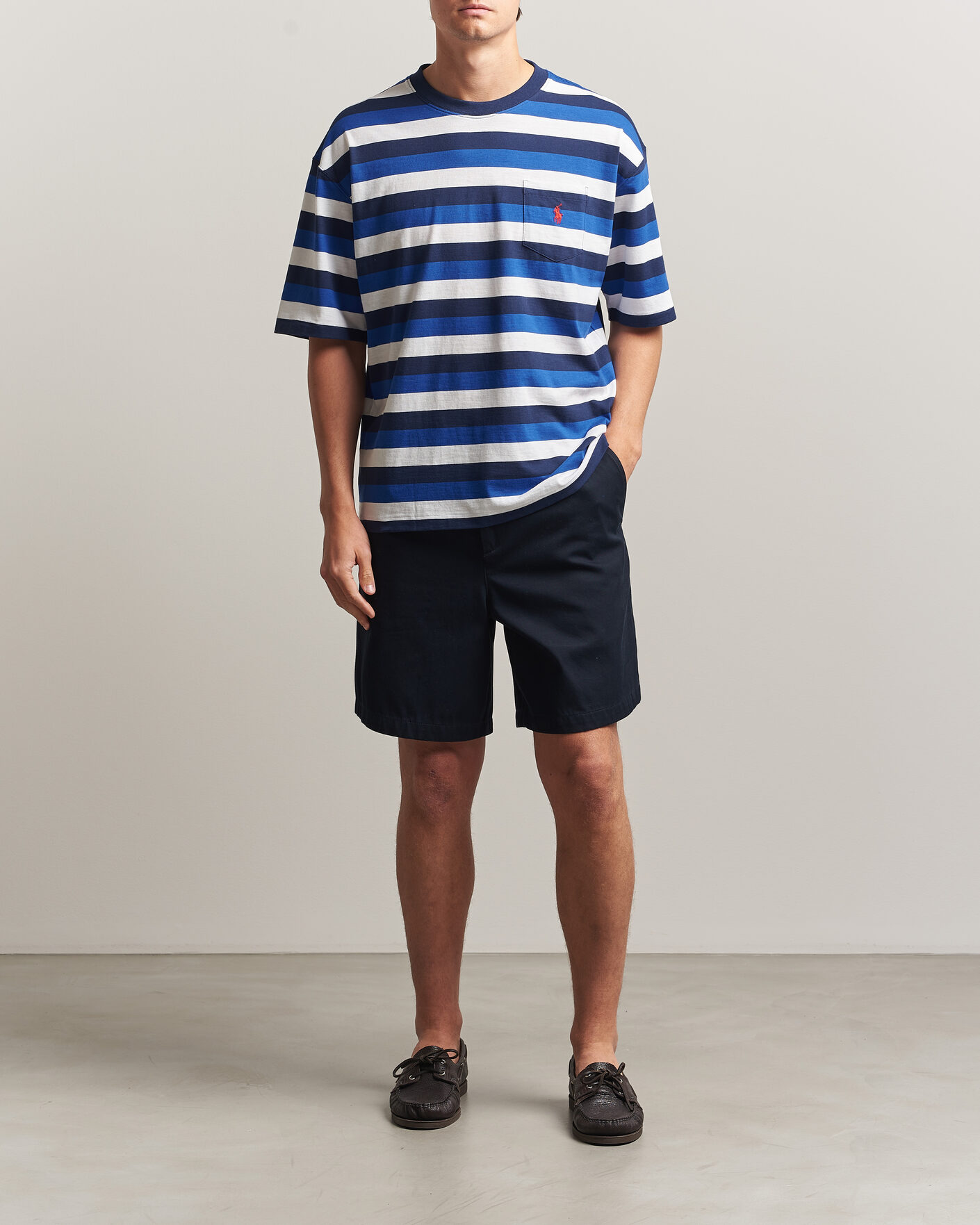 Homme | T-shirts | Polo Ralph Lauren | Striped Pocket Tee Newport Navy Multi