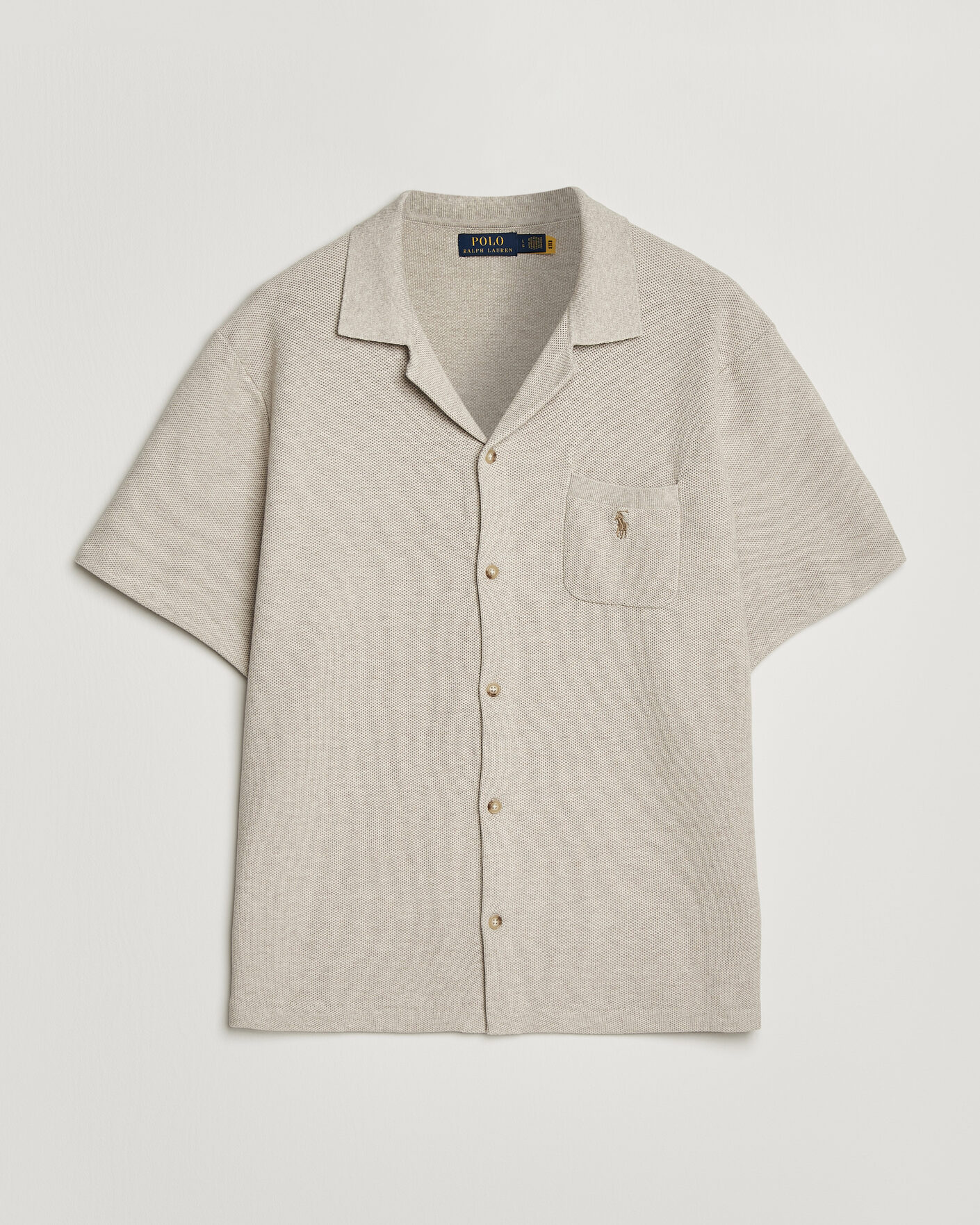 Homme | Chemises | Polo Ralph Lauren | Textured Camp Collar Cardigan Light Walnut Brown