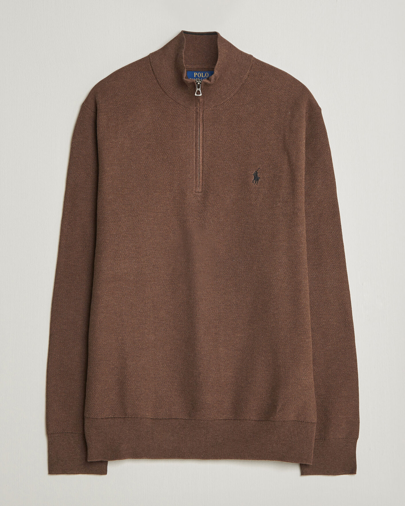 Homme | Pulls Et Tricots | Polo Ralph Lauren | Textued Half-Zip Nutmeg Brown Heather
