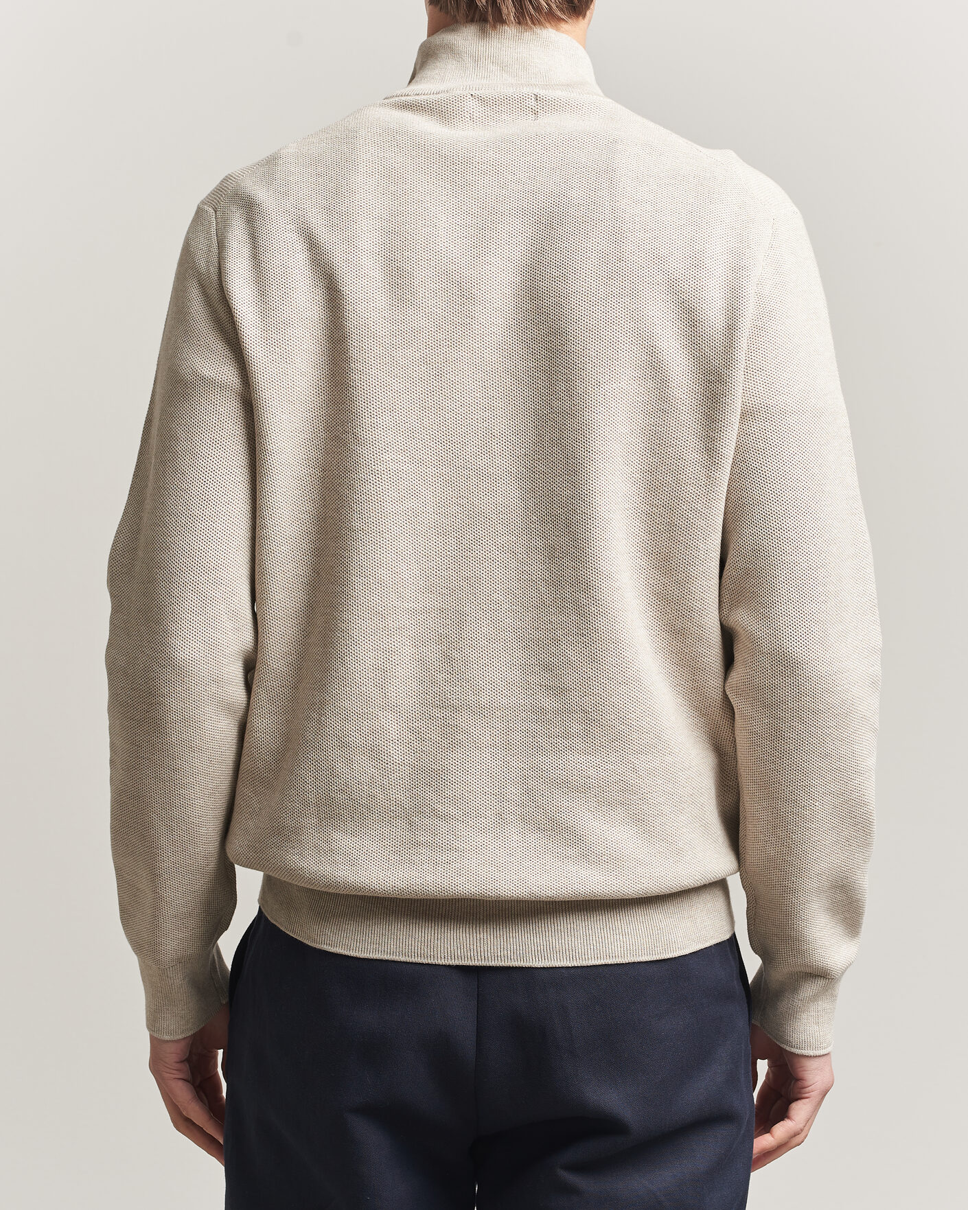 Homme | Pulls Et Tricots | Polo Ralph Lauren | Textued Half-Zip Light Walnut Brown Heather