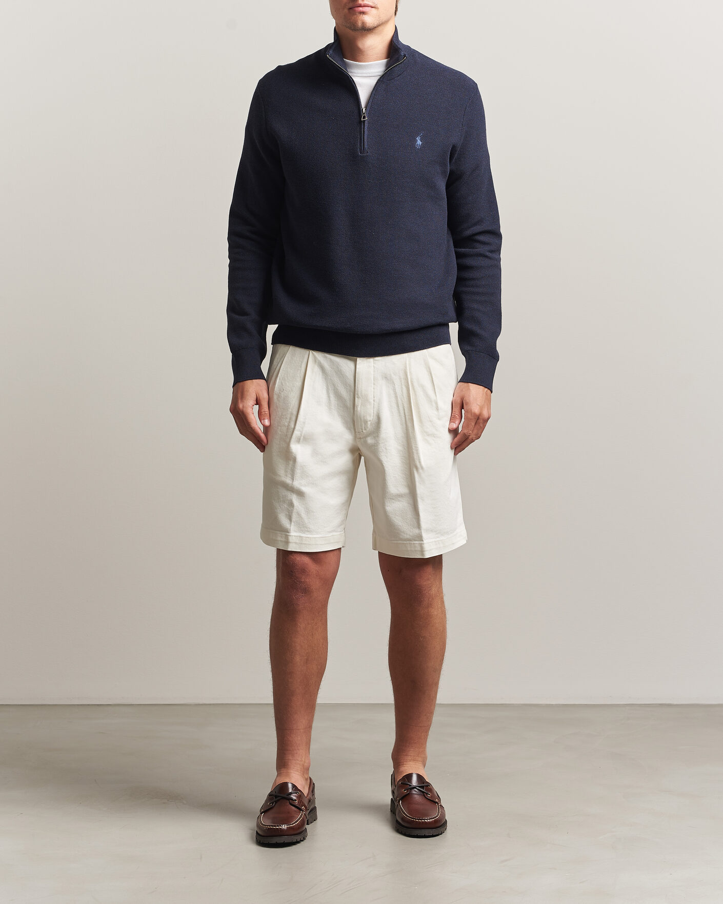 Homme | Pulls Et Tricots | Polo Ralph Lauren | Textued Half-Zip Navy Heather